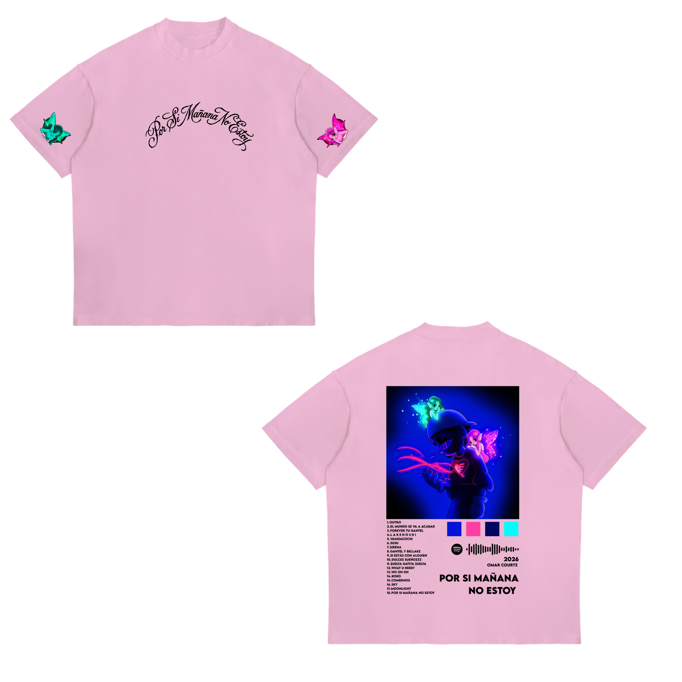 Camisa Póster de álbum Por si mañana no Estoy 4 - Omar Courtz