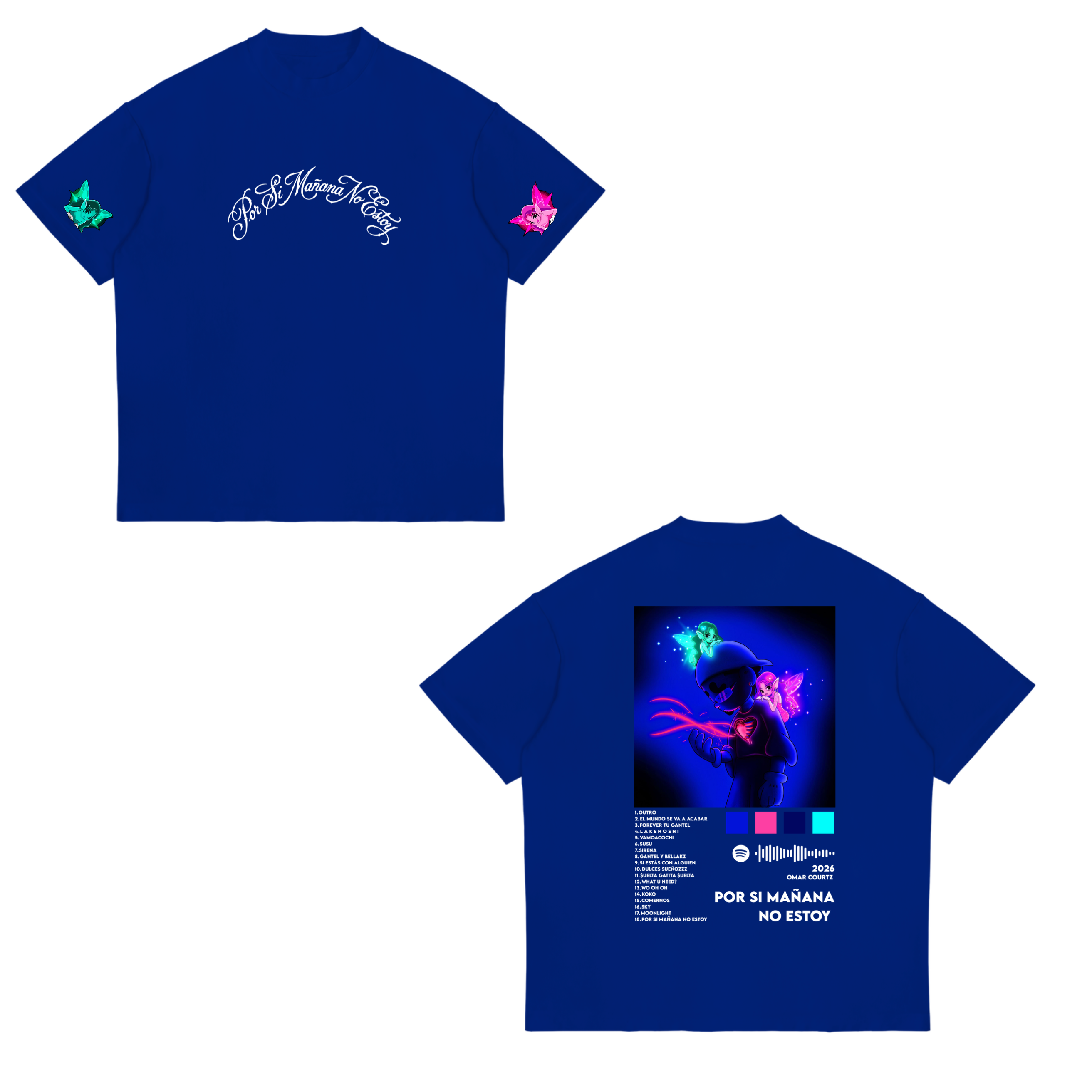 Camisa Póster de álbum Por si mañana no Estoy 4 - Omar Courtz