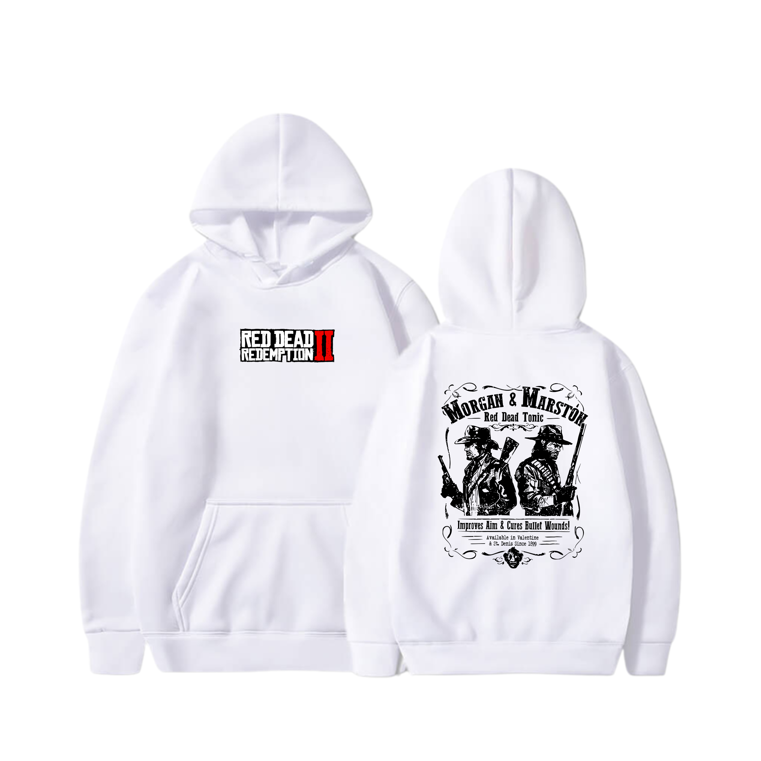 Hoodie Morgan & Marston Red Dead Tonic 7 - Red Dead Redemption 2
