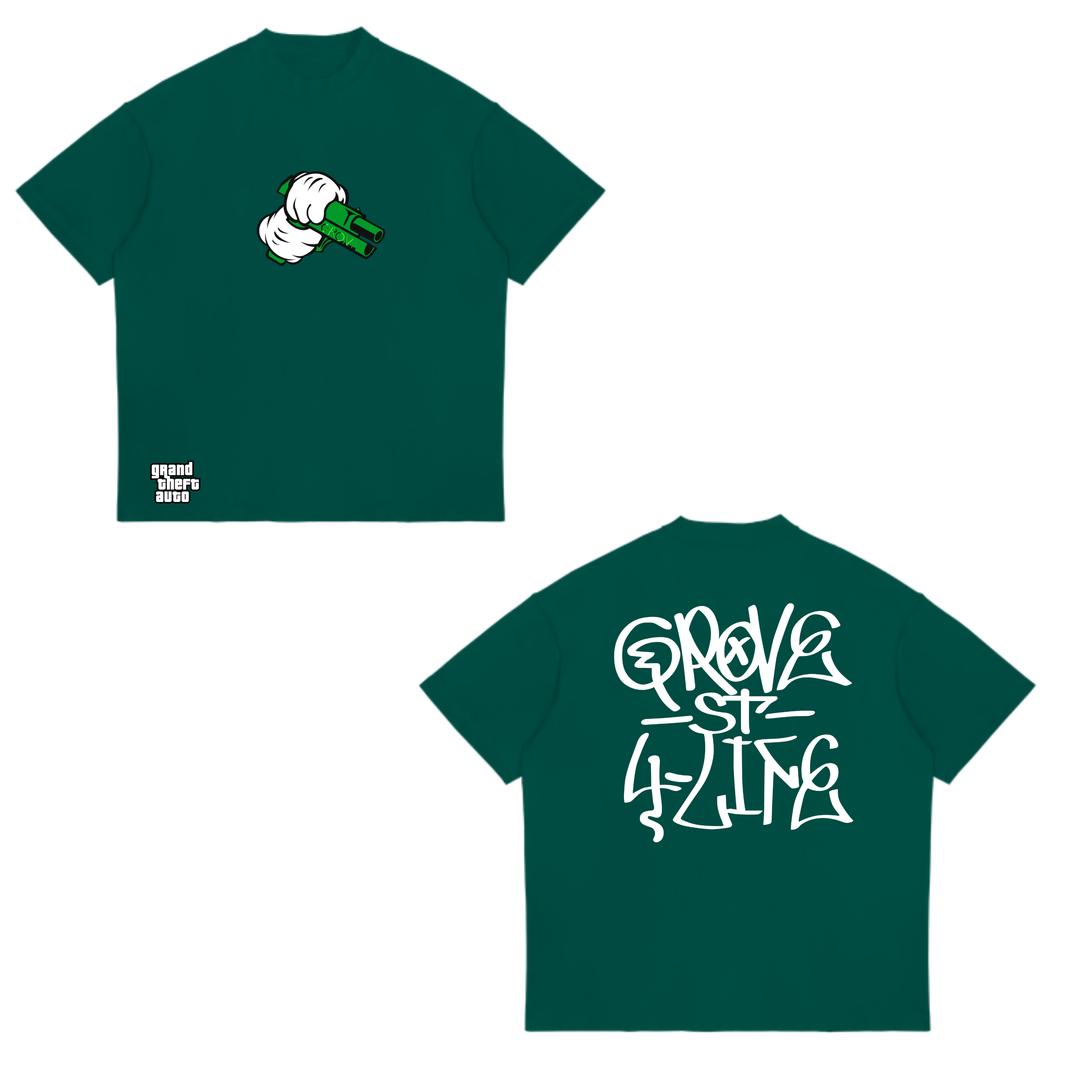 Camisa Grove Street Families 7 - Grand Theft Auto
