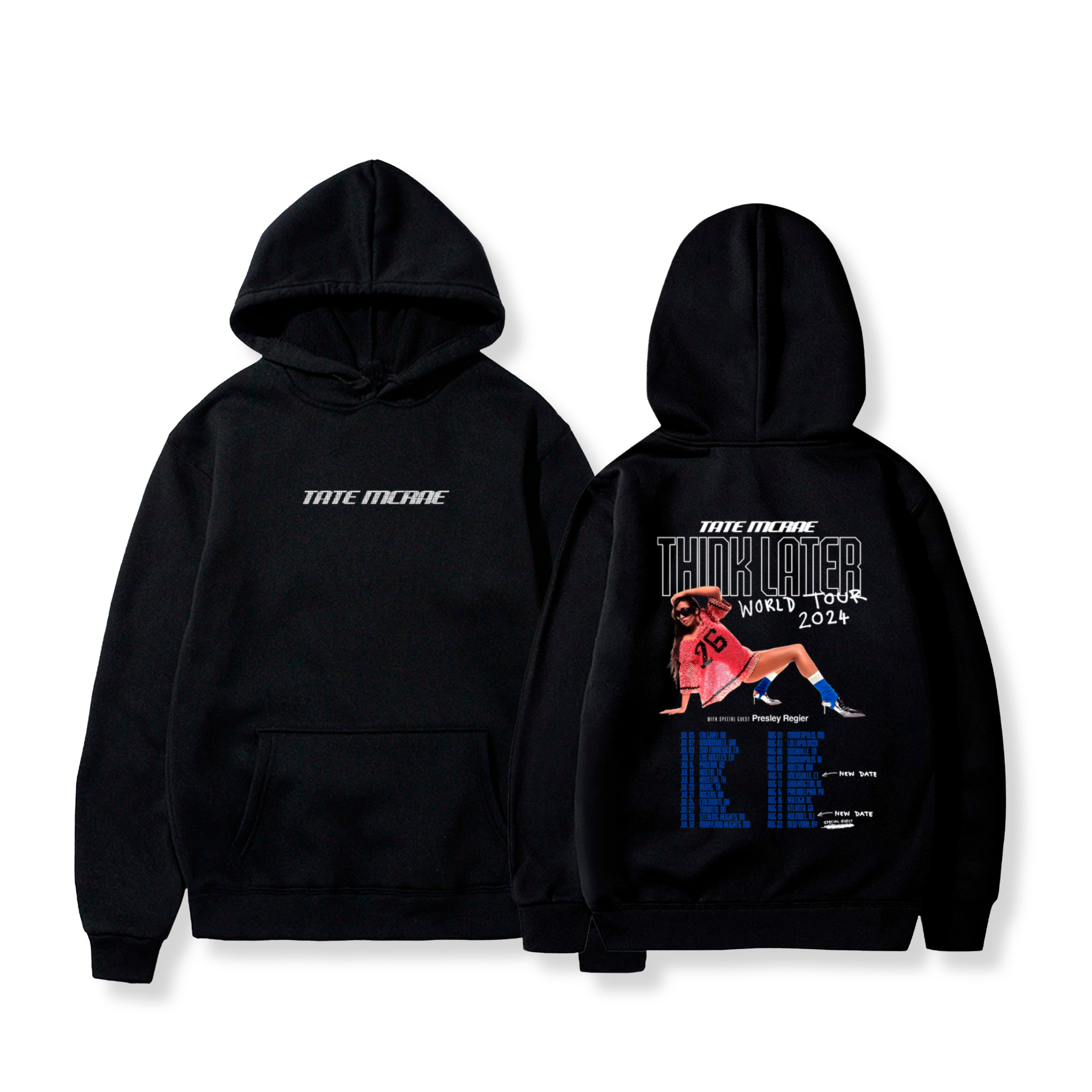Hoodie Think Later World Tour 2024 20 - Tate McRae