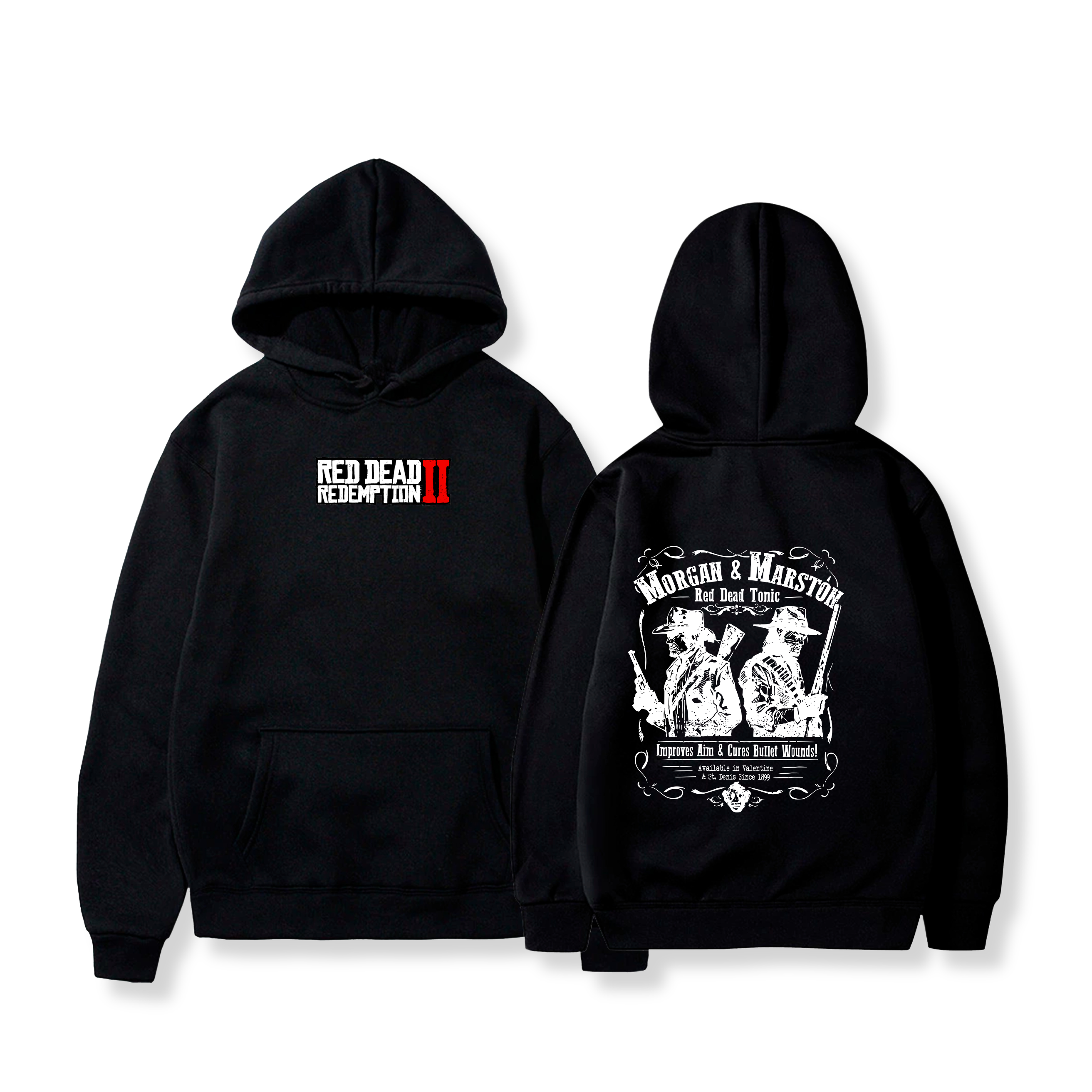 Hoodie Morgan & Marston Red Dead Tonic 7 - Red Dead Redemption 2