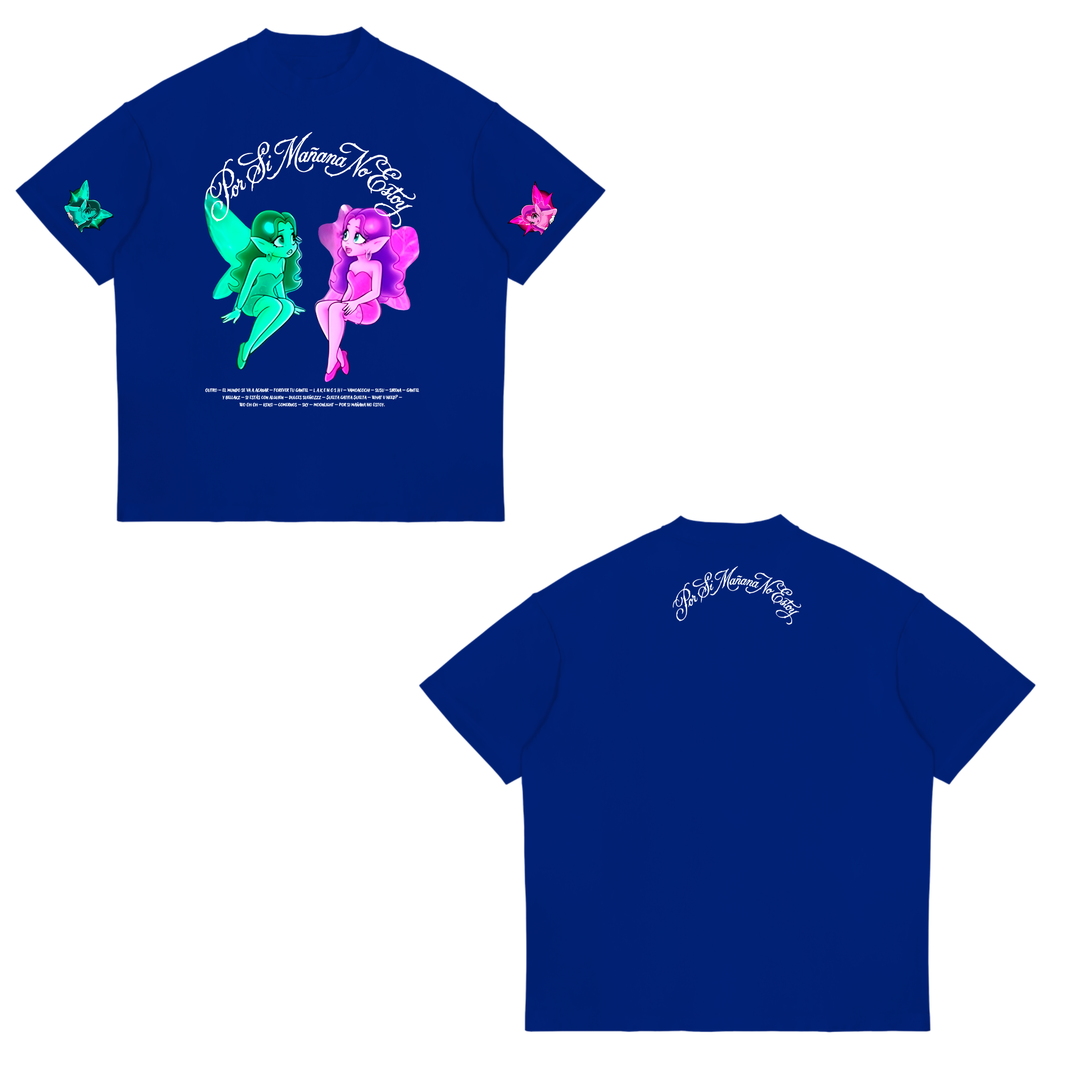 Camisa Hadas con tracklist  Por si mañana no Estoy 6 - Omar Courtz