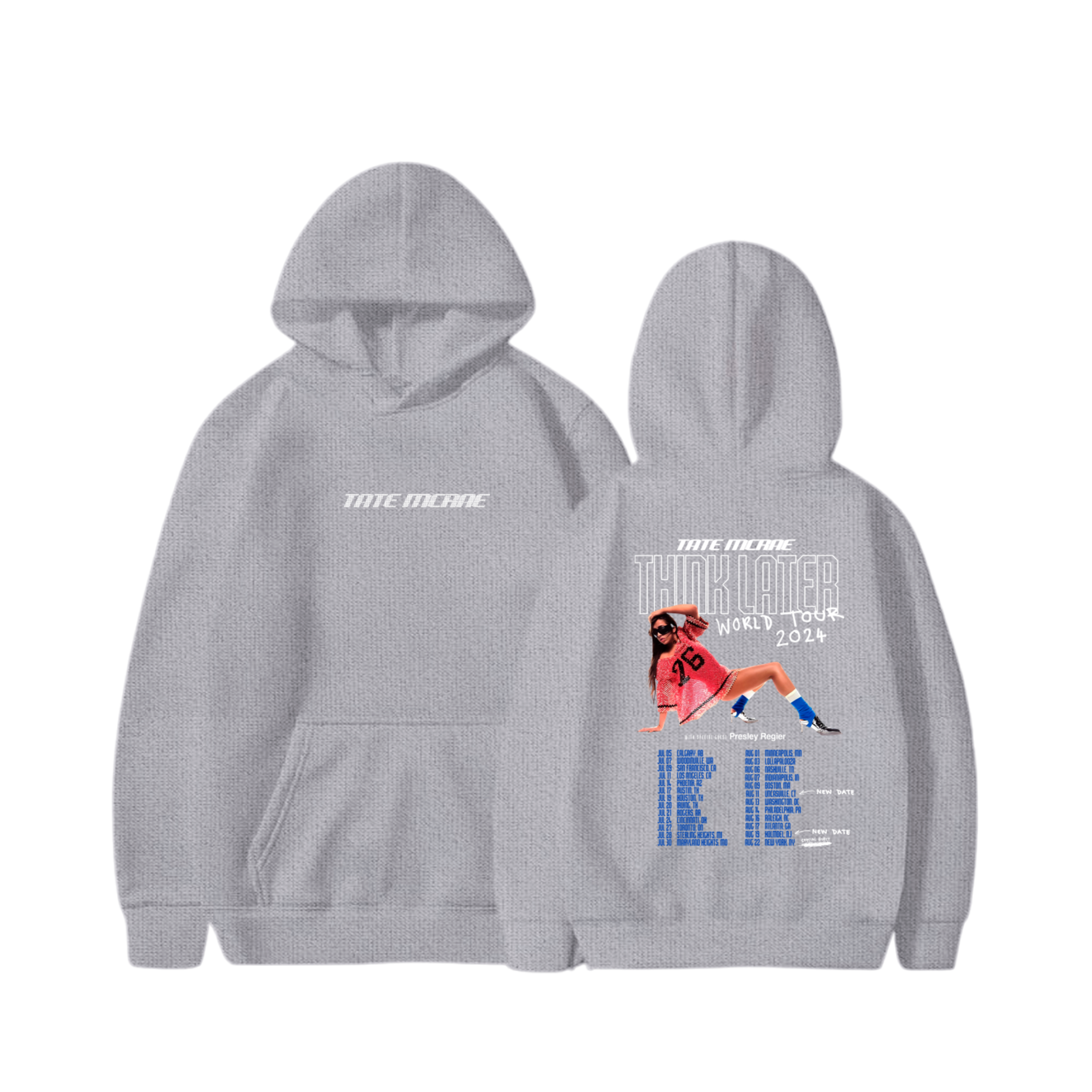 Hoodie Think Later World Tour 2024 20 - Tate McRae