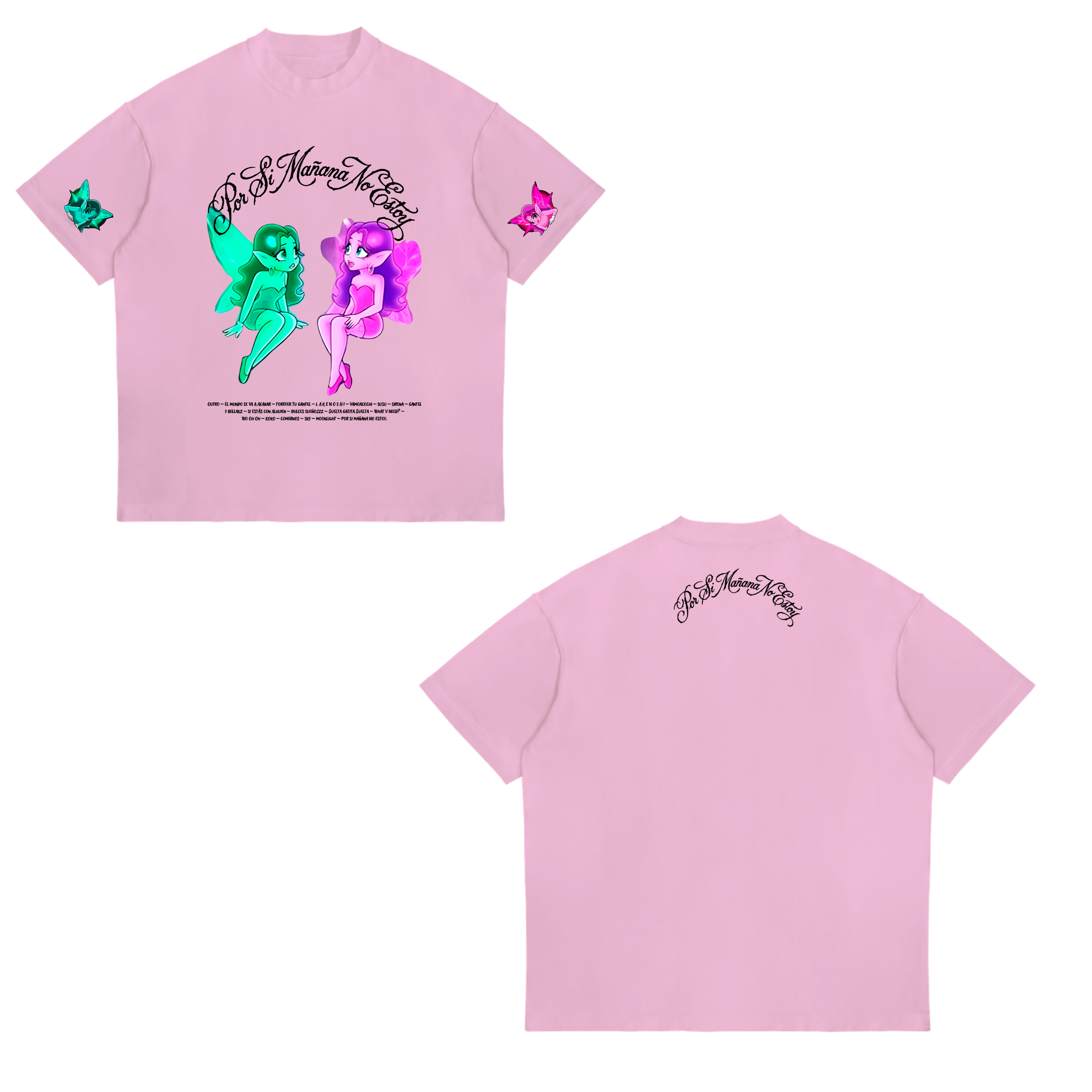 Camisa Hadas con tracklist  Por si mañana no Estoy 6 - Omar Courtz