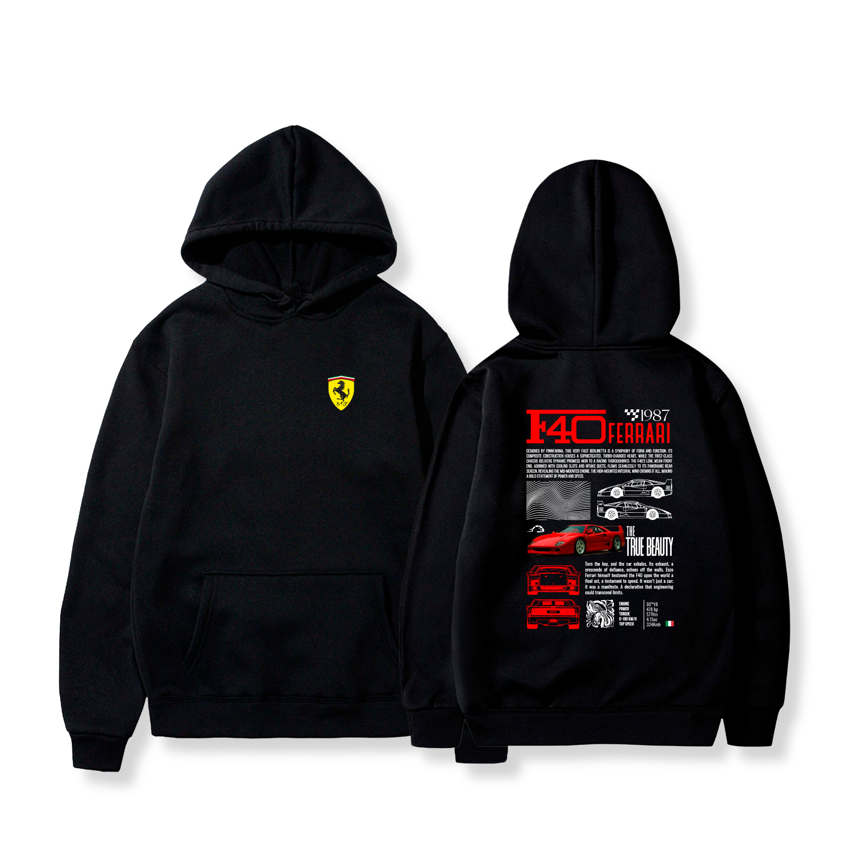 Hoodie Ferrari F40 6 - Ferrari