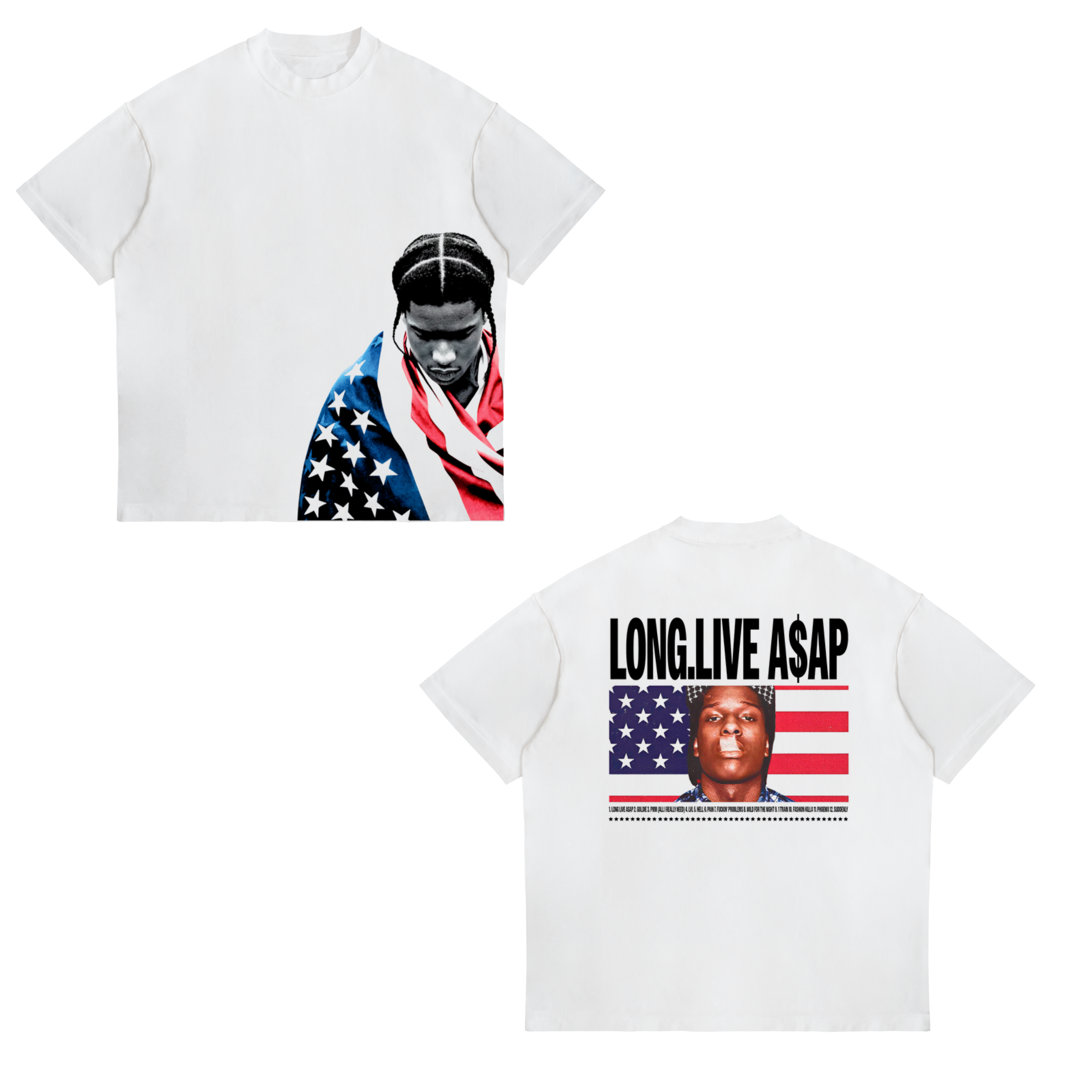Camisa Long. Live. ASAP 1 - A$AP Rocky