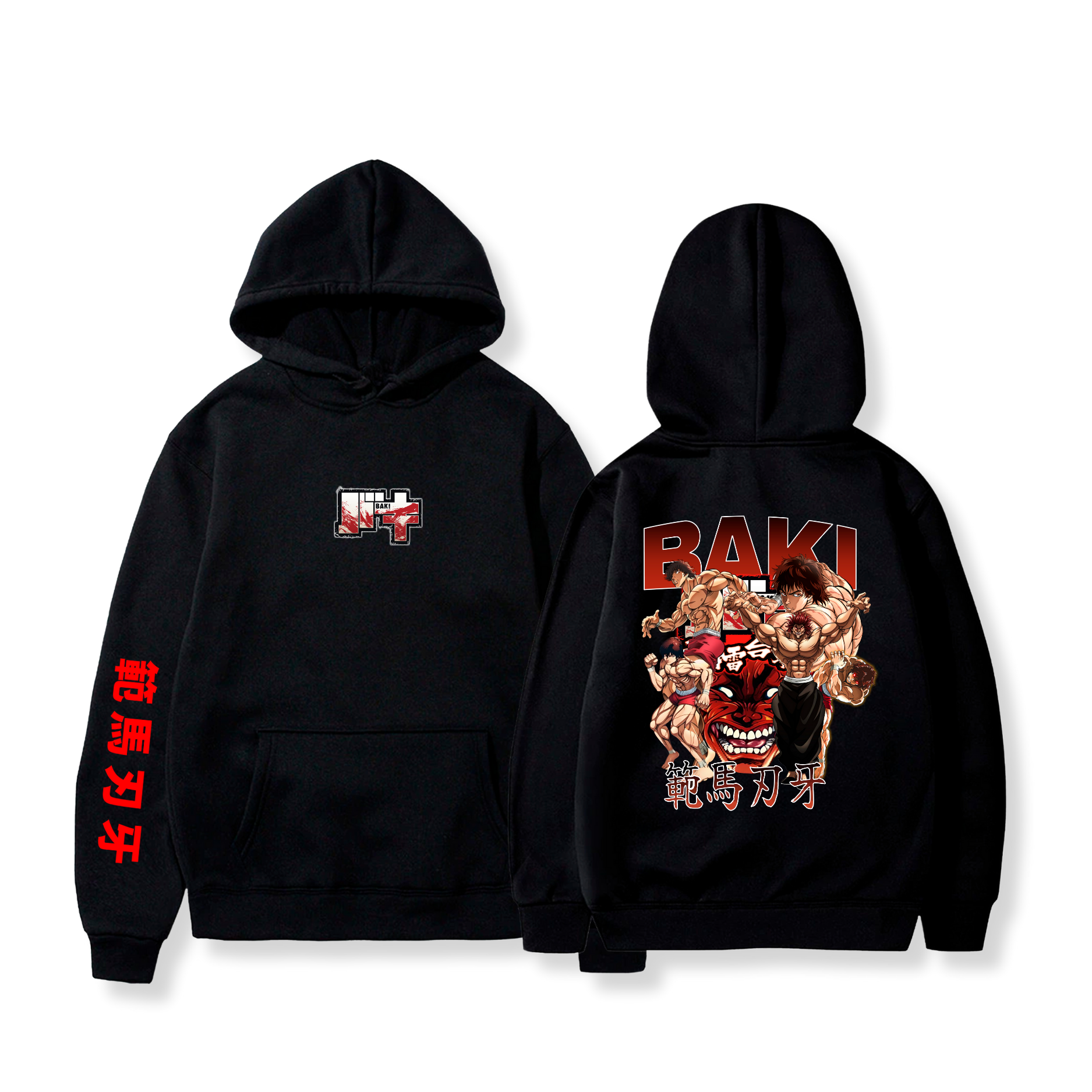 Hoodie Baki Hanma y Yujiro Hanma 1 - Baki