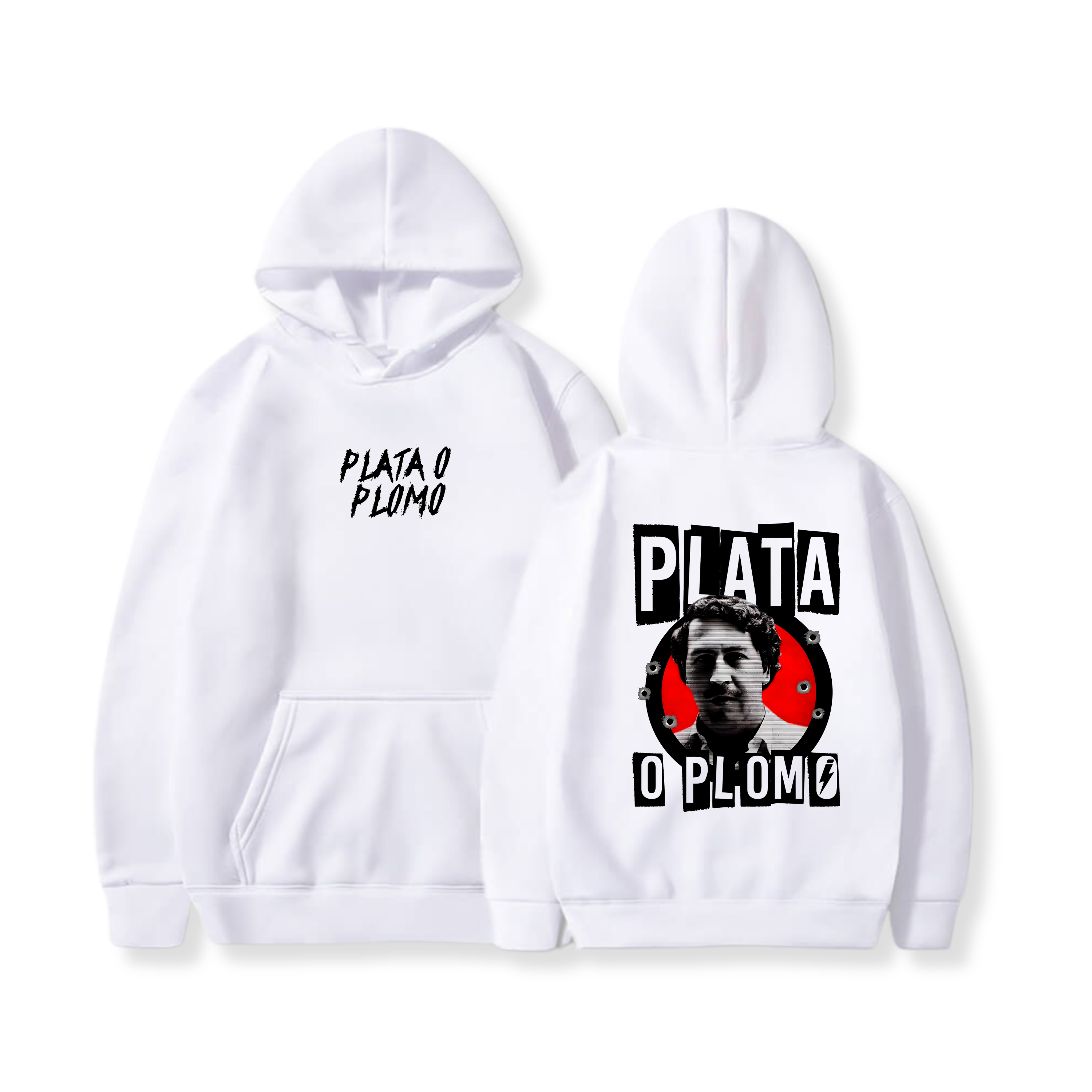 Hoodie Plata o Plomo  1 - Pablo Escobar