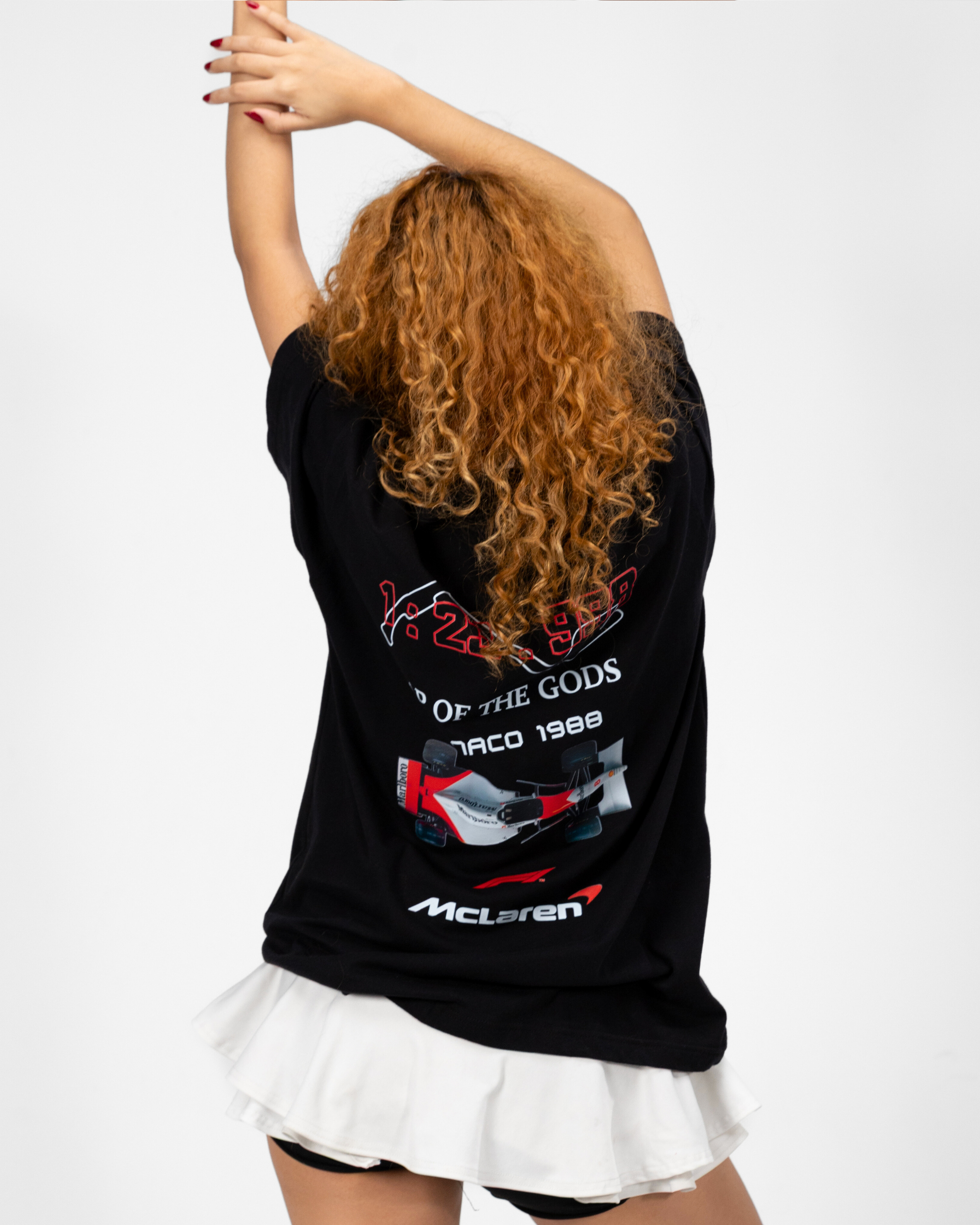 CAMISA 1 AYRTON SENNA RETRO MONOPLAZA EDICION LAP OF THE GODS X MCLAREN F1 TEAM