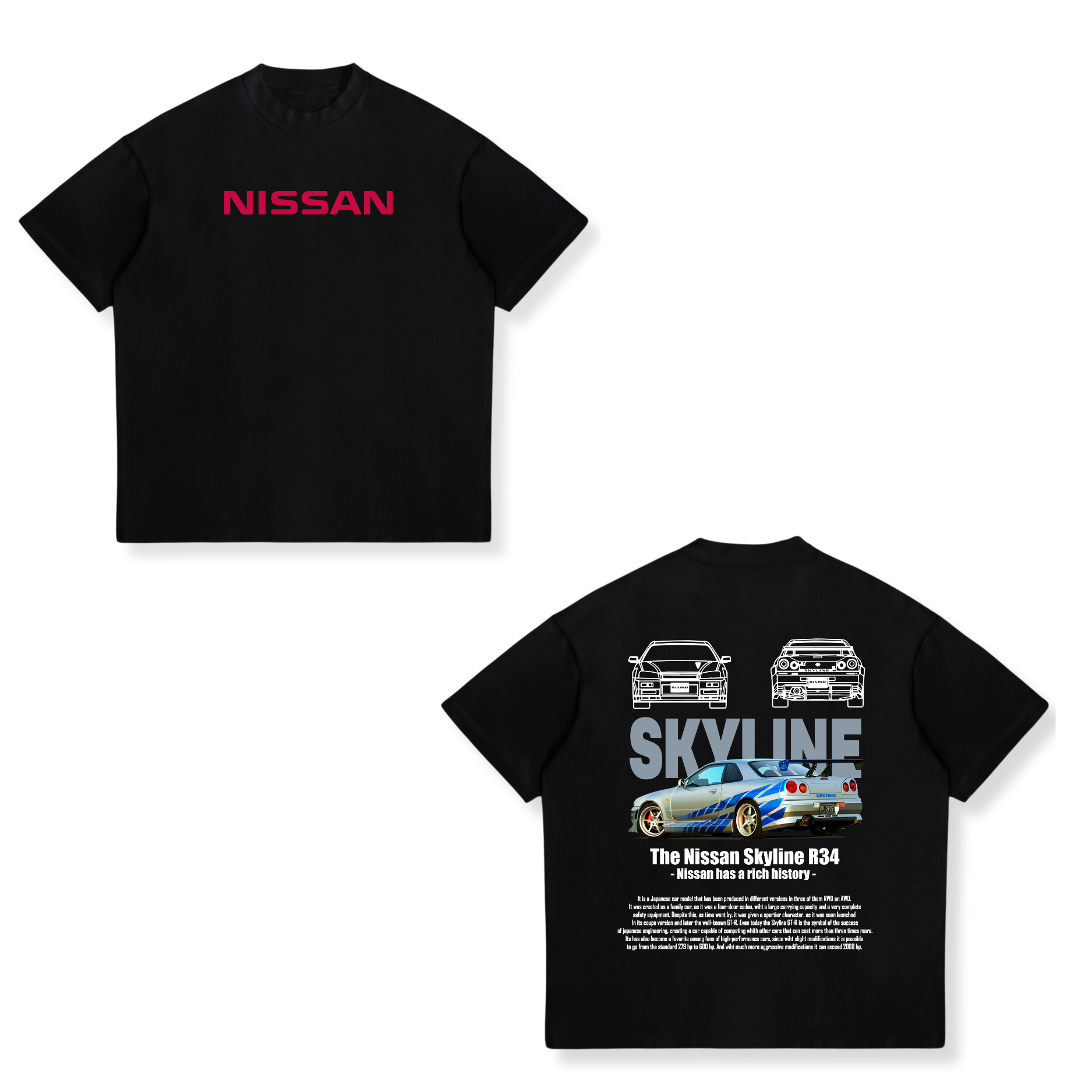 Camisa Skyline GT-R34 12 - Nissan