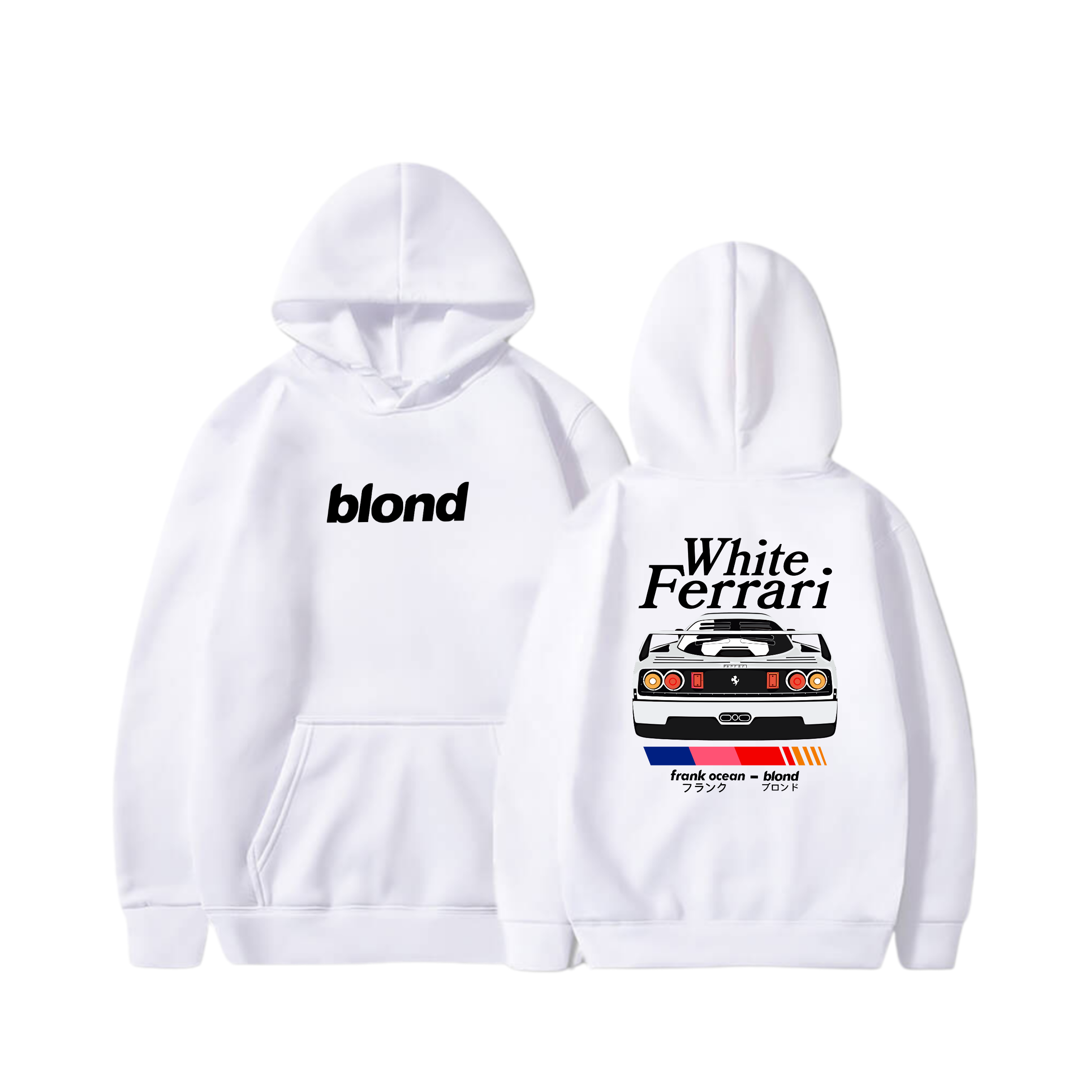 Hoodie White ferrari, Blonde  12 - Frank Ocean