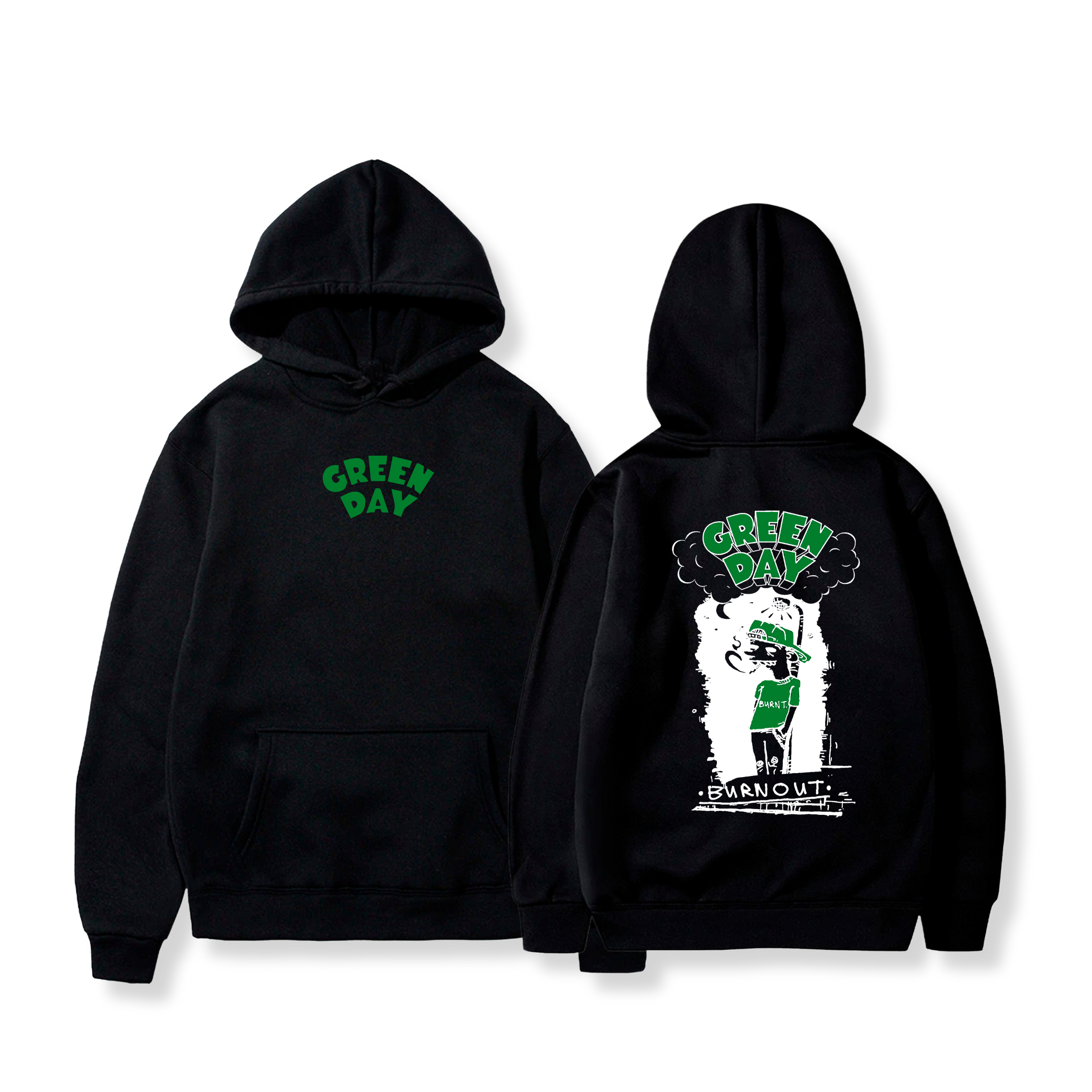 Hoodie Burnout 18 - Green Day