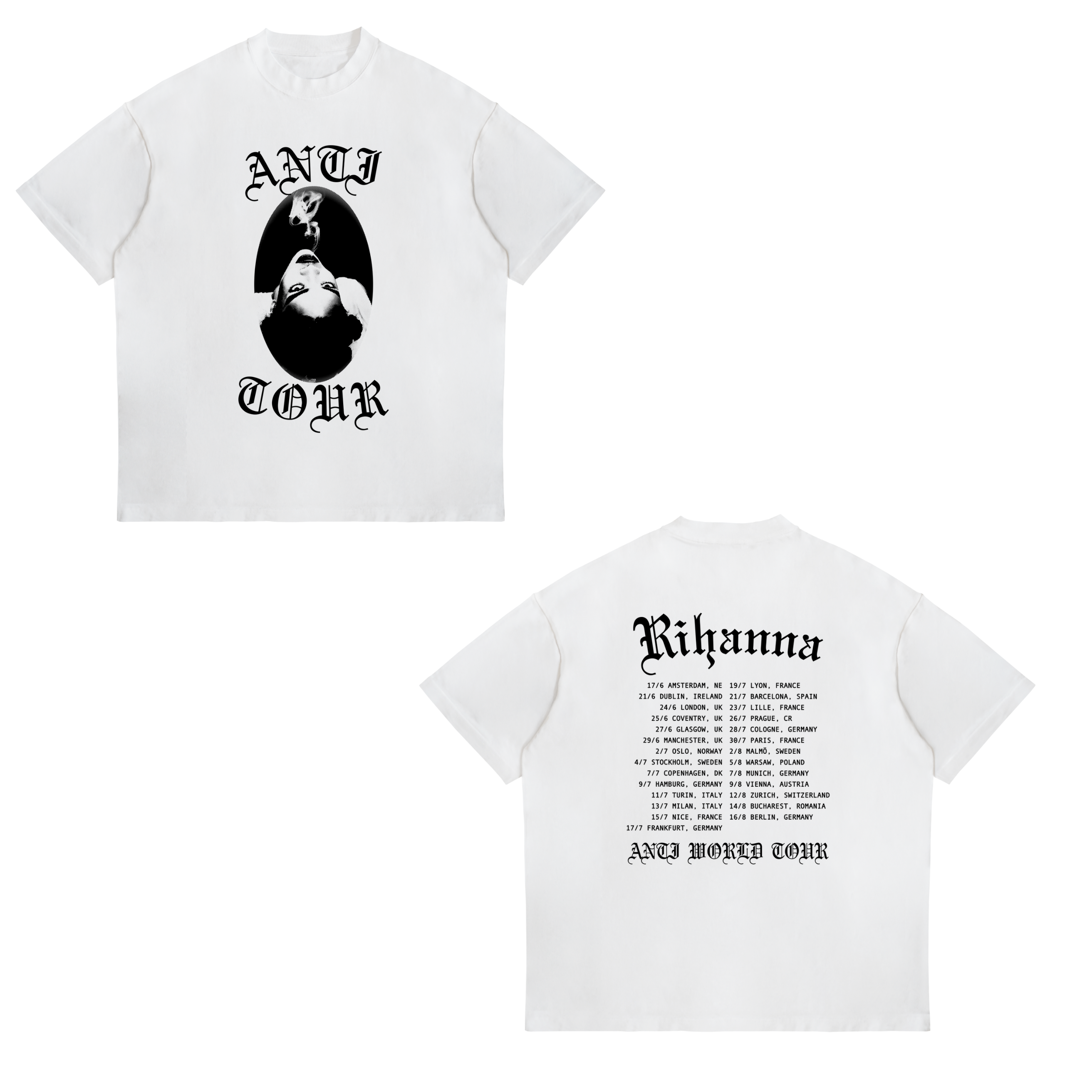 Camisa Anti World tour  11 - Rihanna