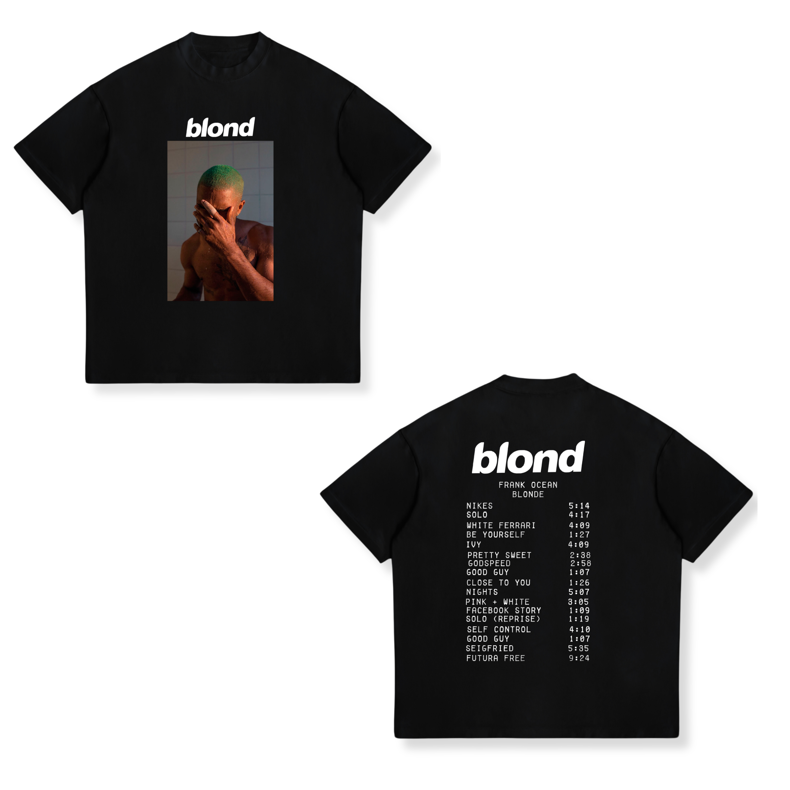Camisa Tracklist Blonde  1 - Frank Ocean
