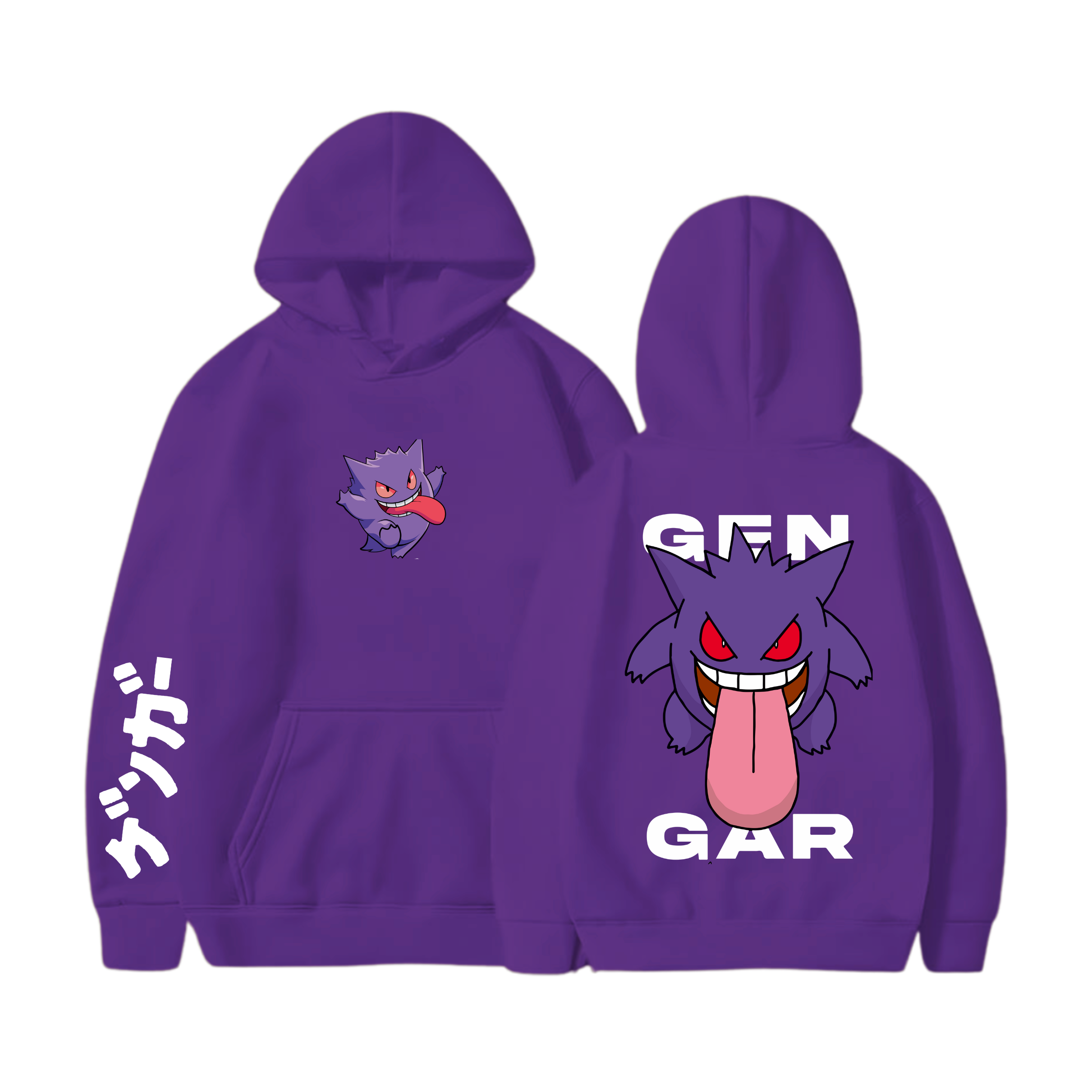 Hoodie Gengar face 1 - Pókemon