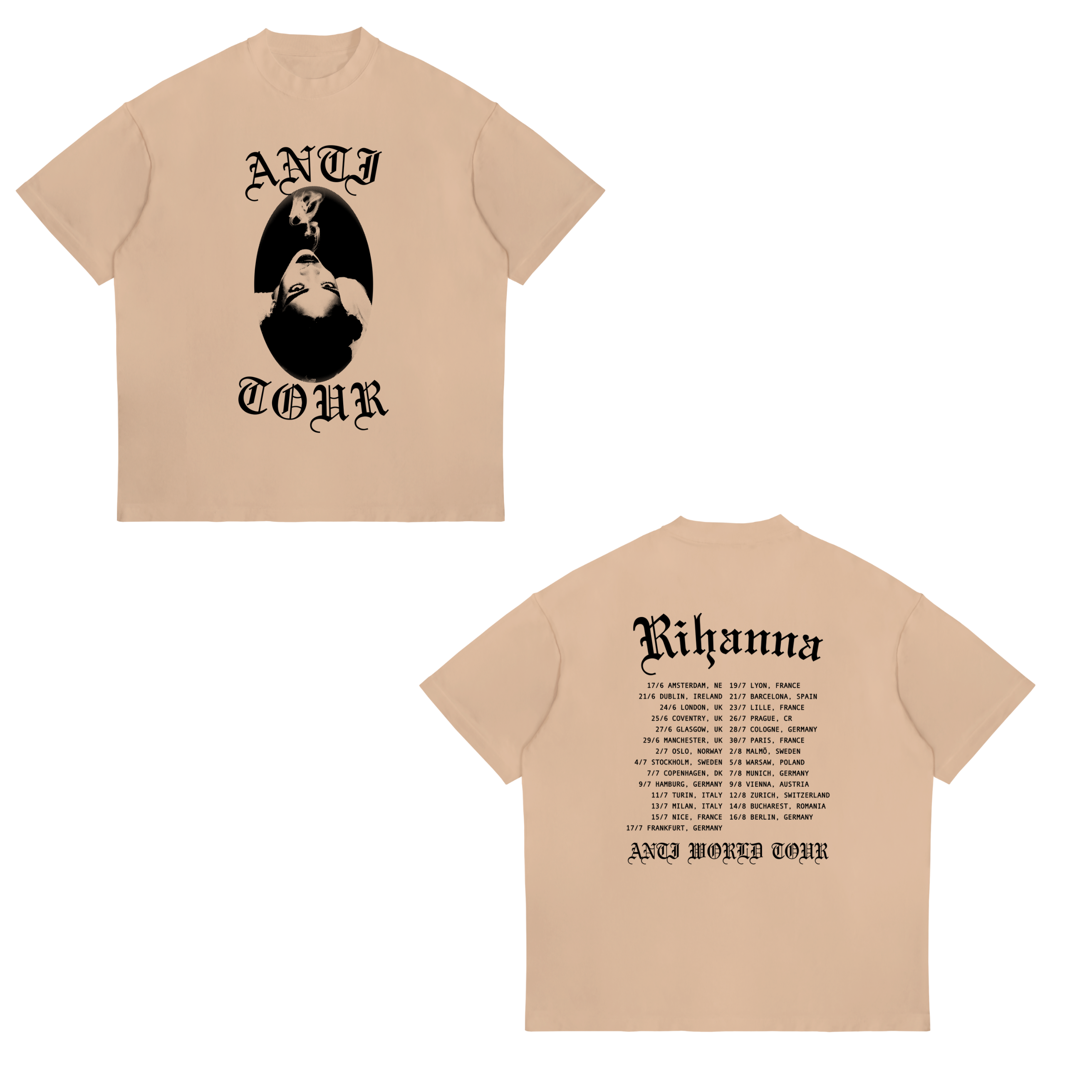 Camisa Anti World tour  11 - Rihanna