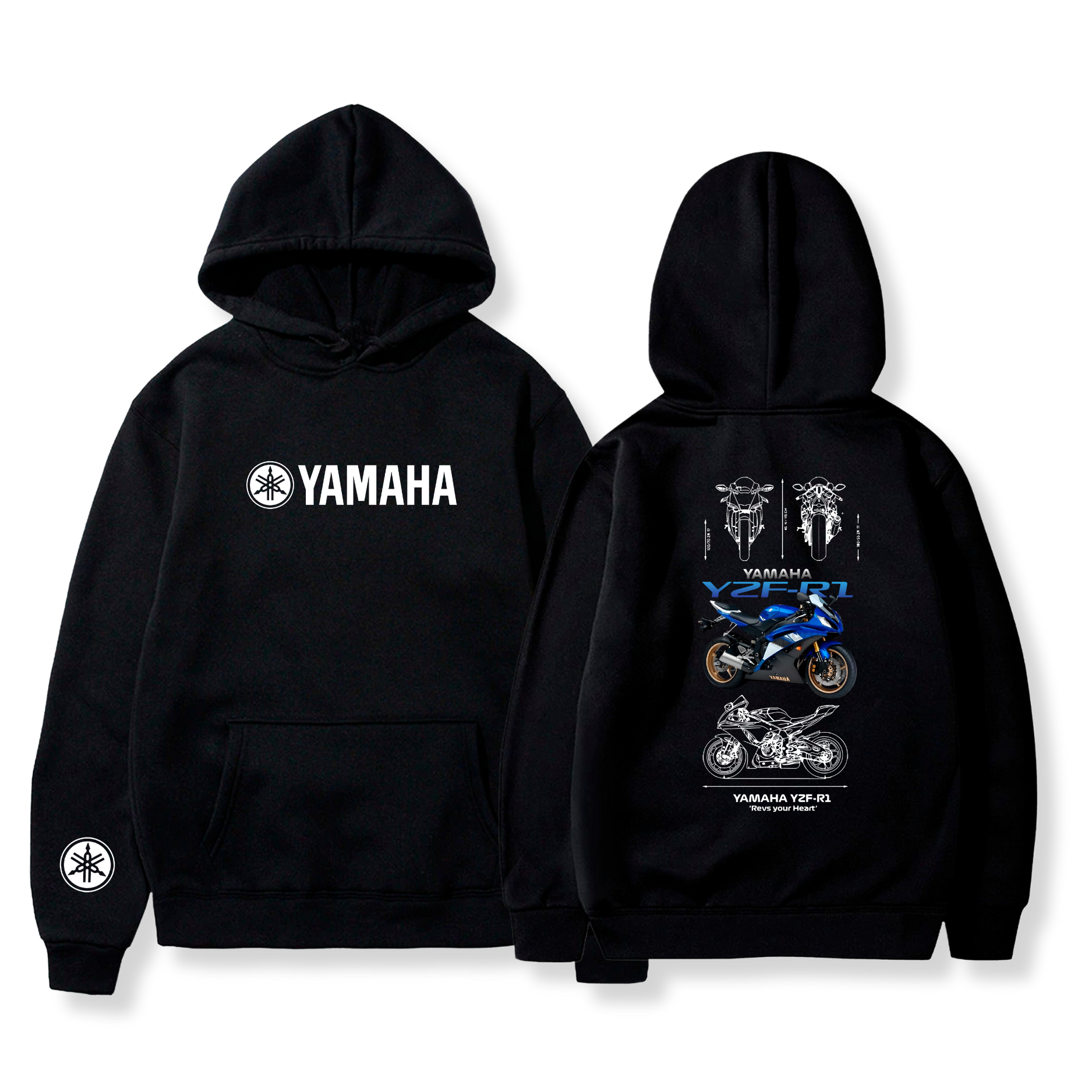 Hoodie Yamaha Y2F- R1 2 - Moto