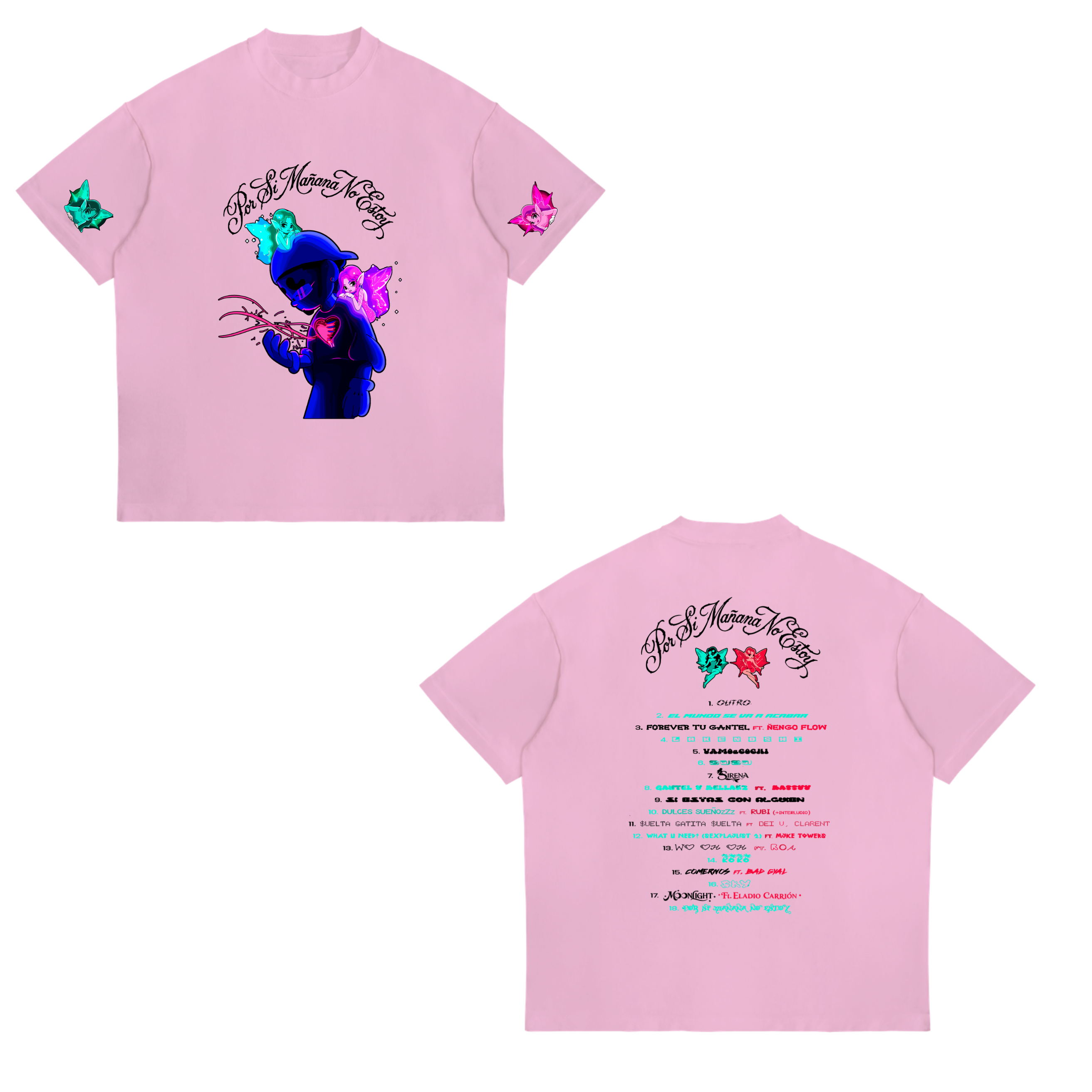 Camisa Portada con tracklist Por si mañana no Estoy 1 - Omar Courtz