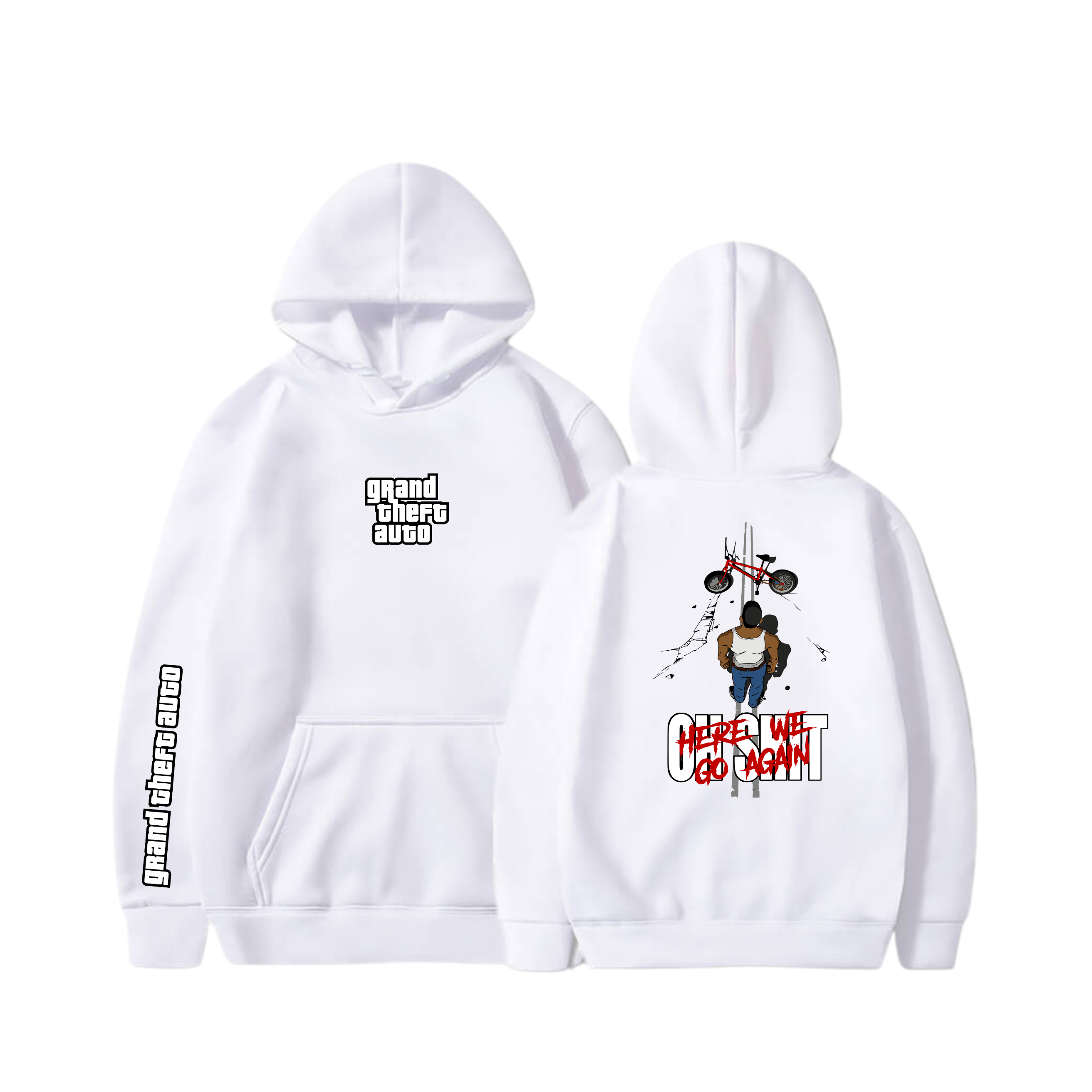 Hoodie Oh Shit Here We Go Again  18 - Grand Theft Auto