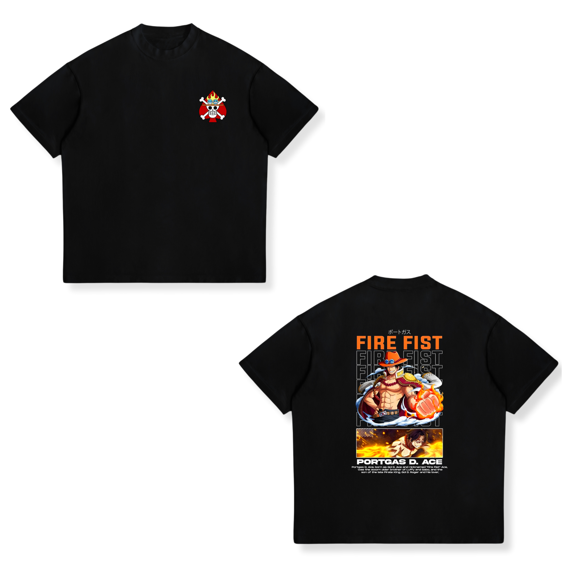 Camisa Portagas D. Ace 22 - One Piece