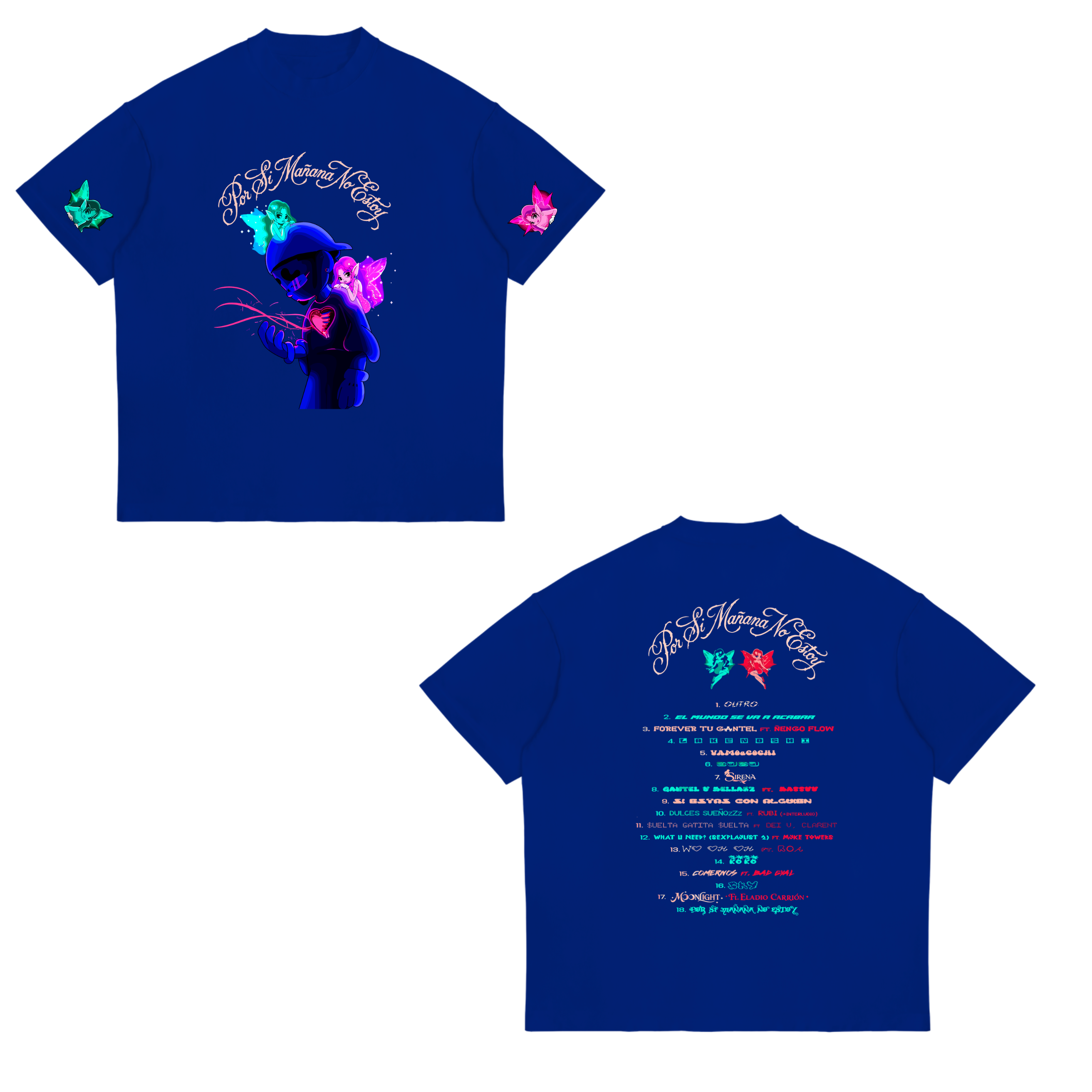 Camisa Portada con tracklist Por si mañana no Estoy 1 - Omar Courtz