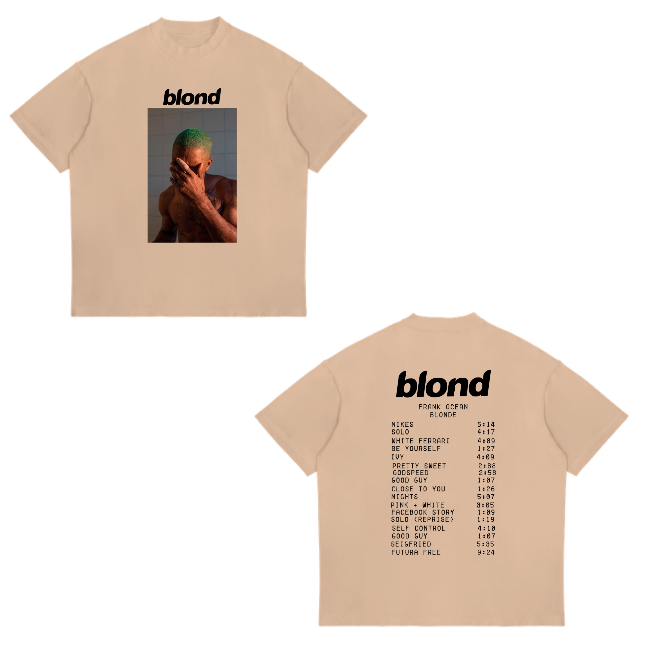 Camisa Tracklist Blonde  1 - Frank Ocean