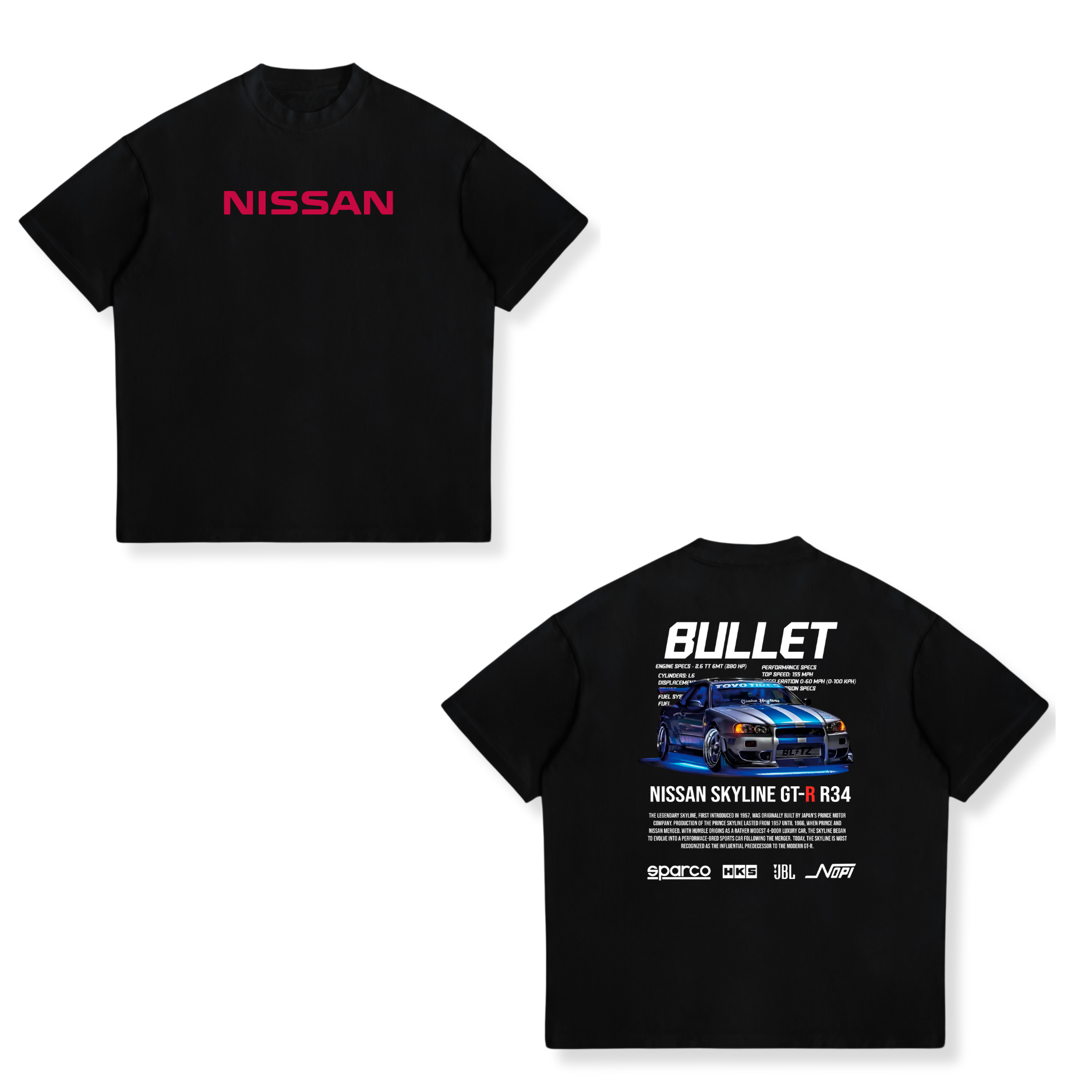 Camisa Bullet GT-R34 3 - Nissan