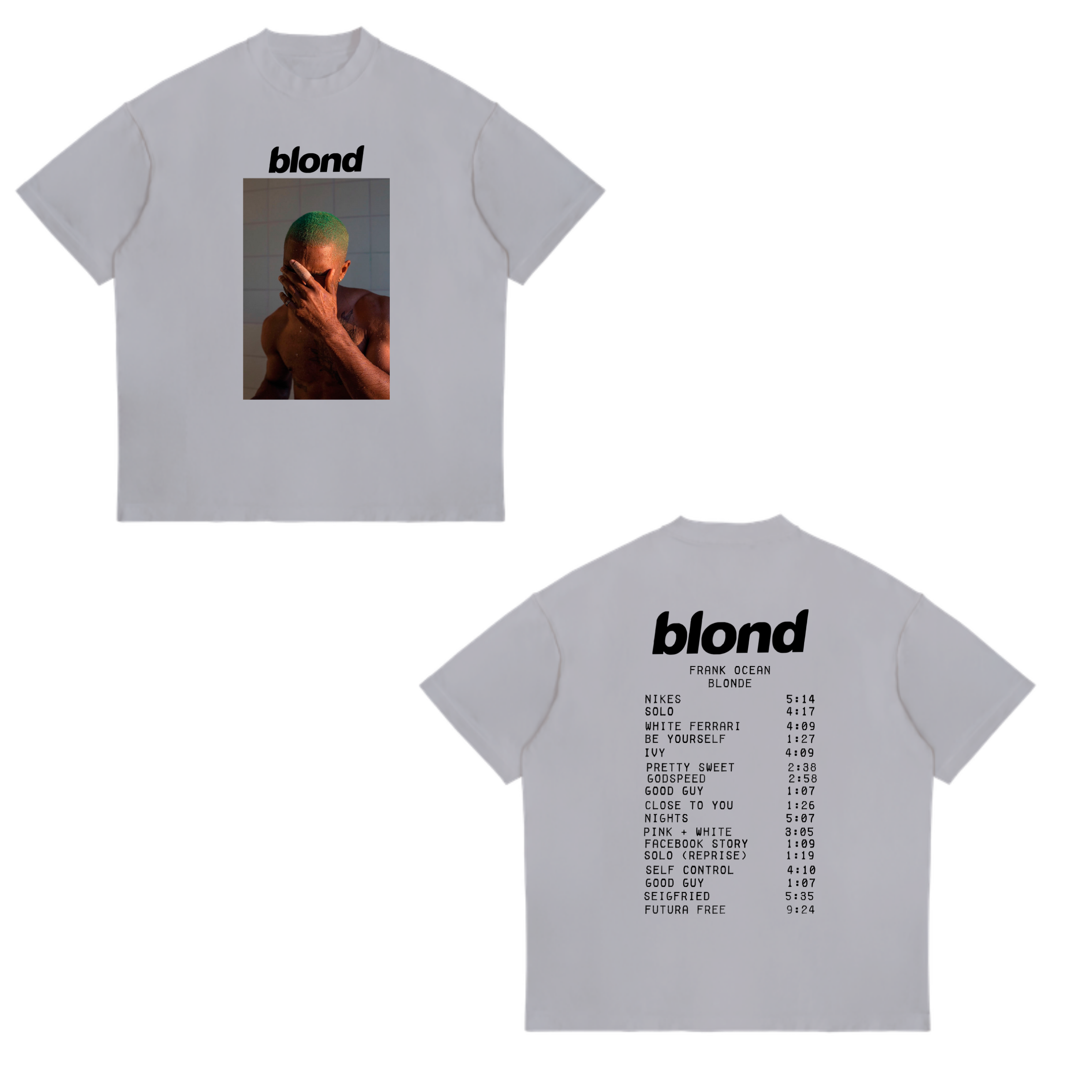 Camisa Tracklist Blonde  1 - Frank Ocean