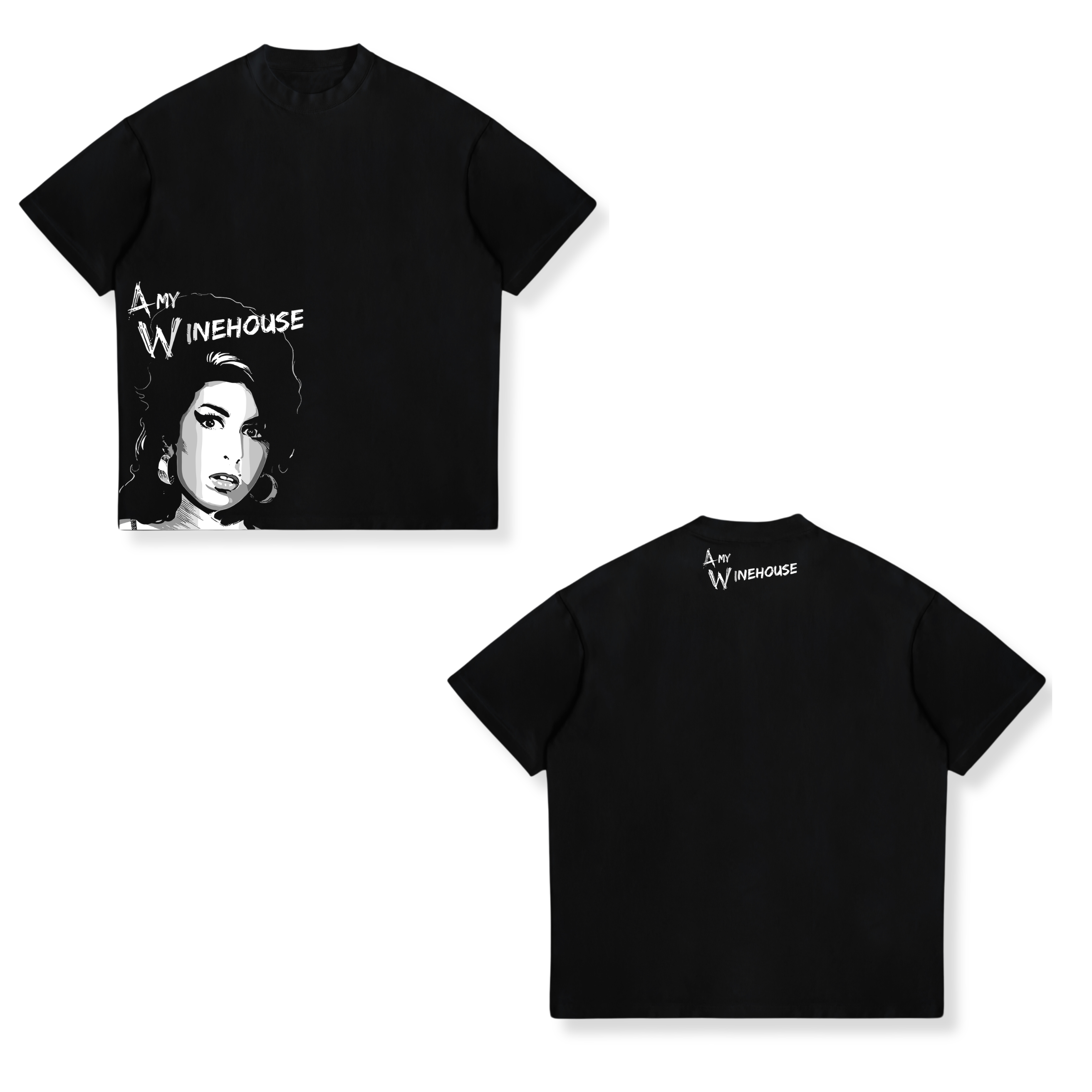 Camisa Black & White Diva Portrait 6 - Amy Winehouse