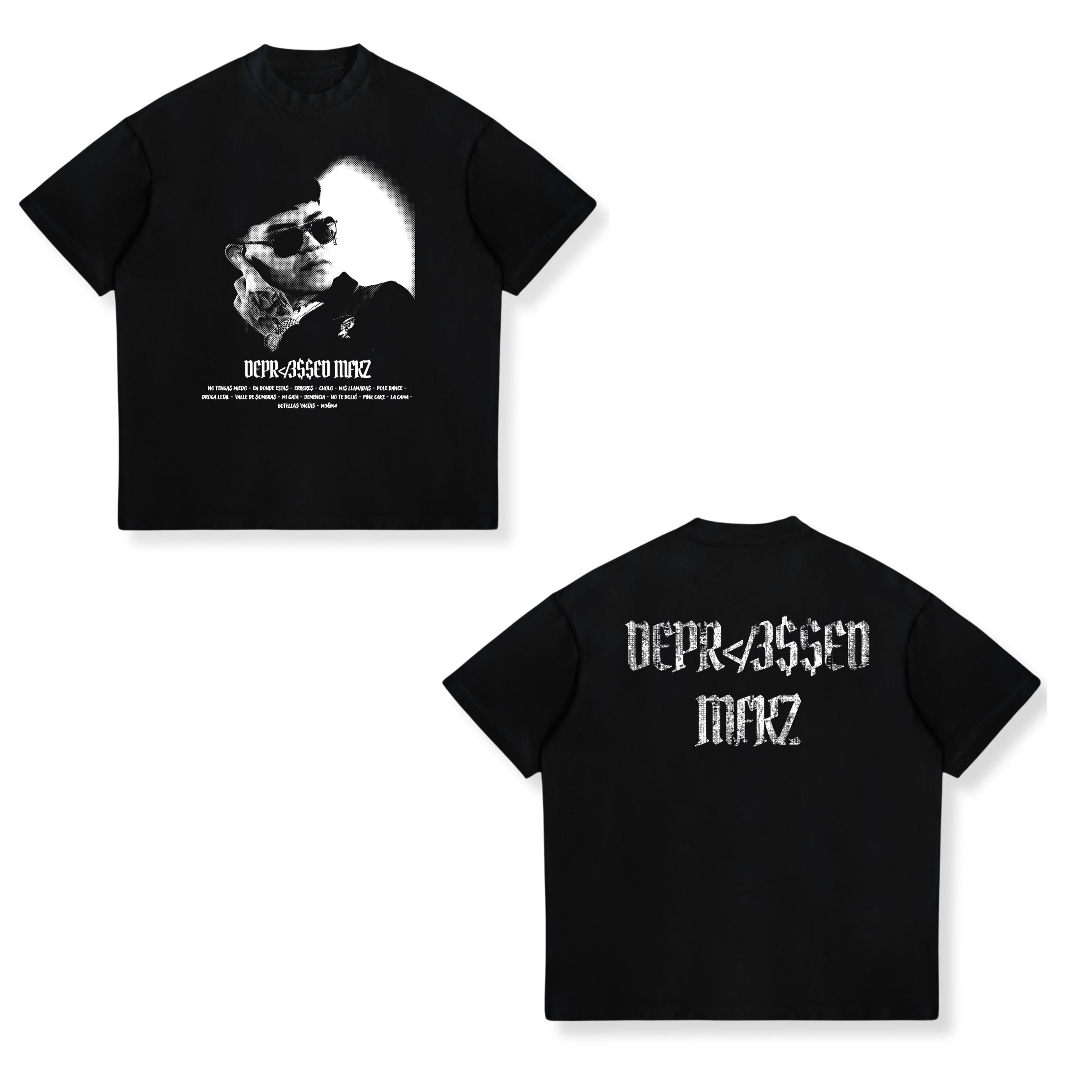 Camisa  Tracklist Depressed Mfkz 6 - Junior H