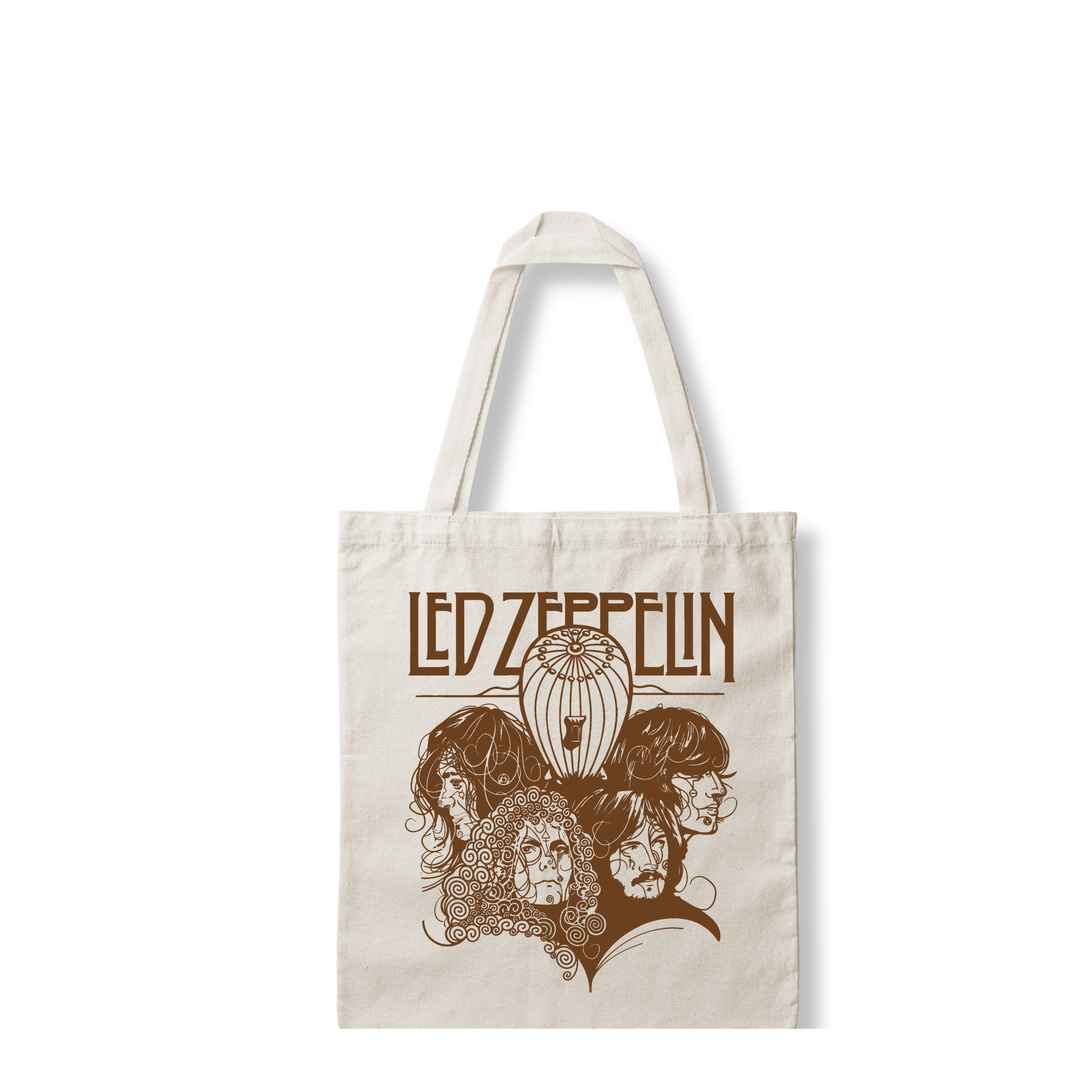 Tote bag Jimmy Page, John Paul Jones, Robert Plant, y John Bonham 1 - Led Zeppelin