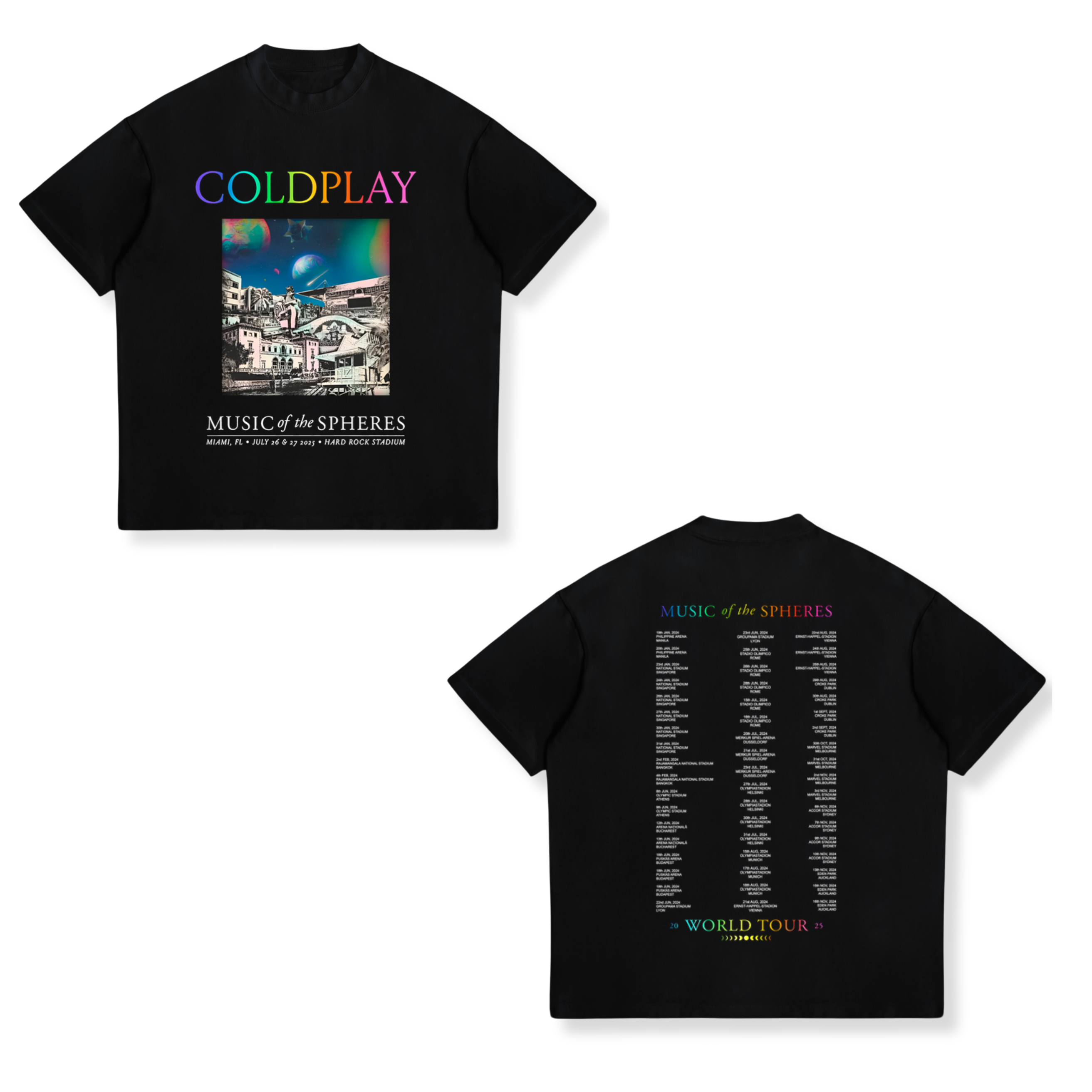 Camisa Music of the Spheres World Tour 4 - Coldplay