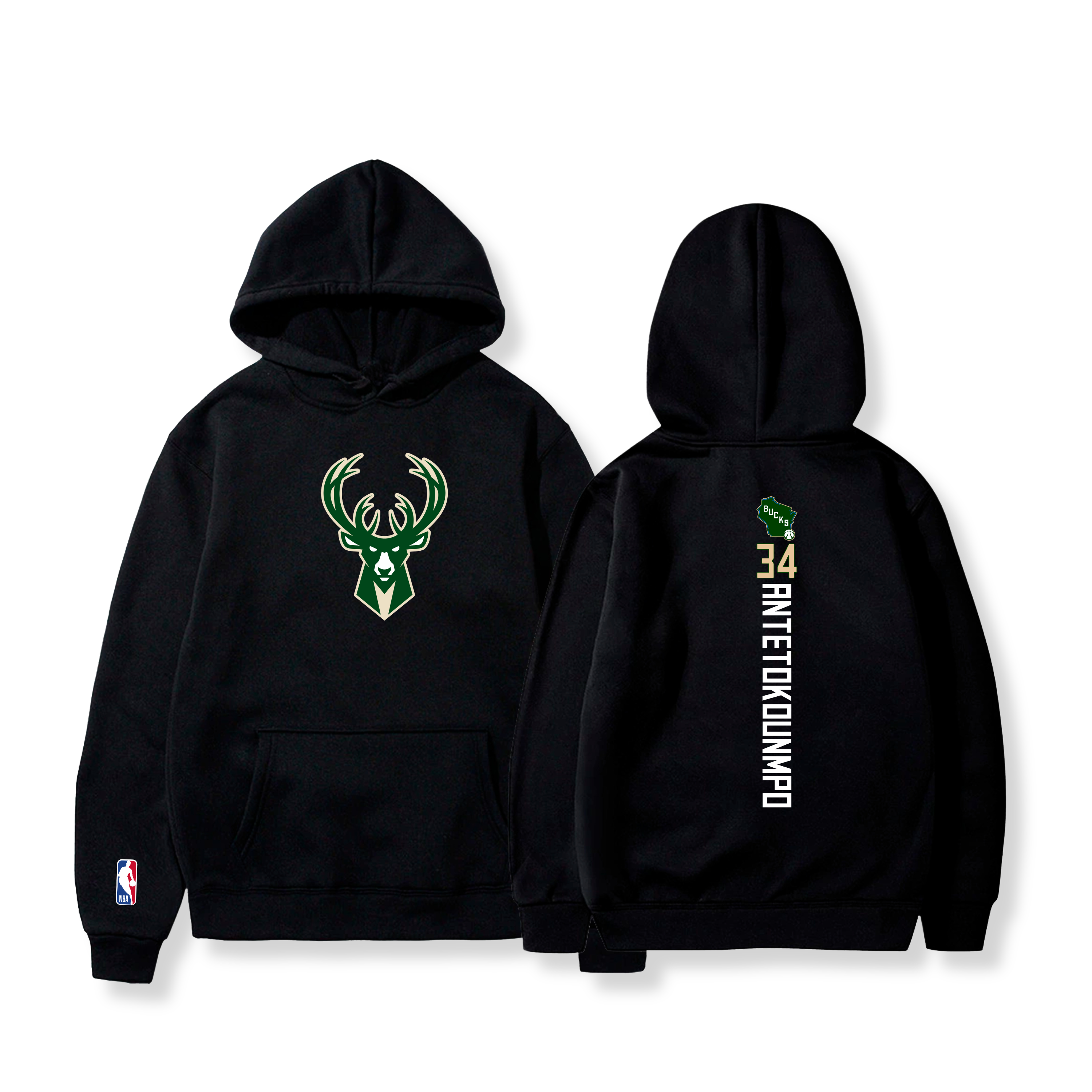 Hoodie Giannis Antetokounmpo 3 - Milwaukee Bucks