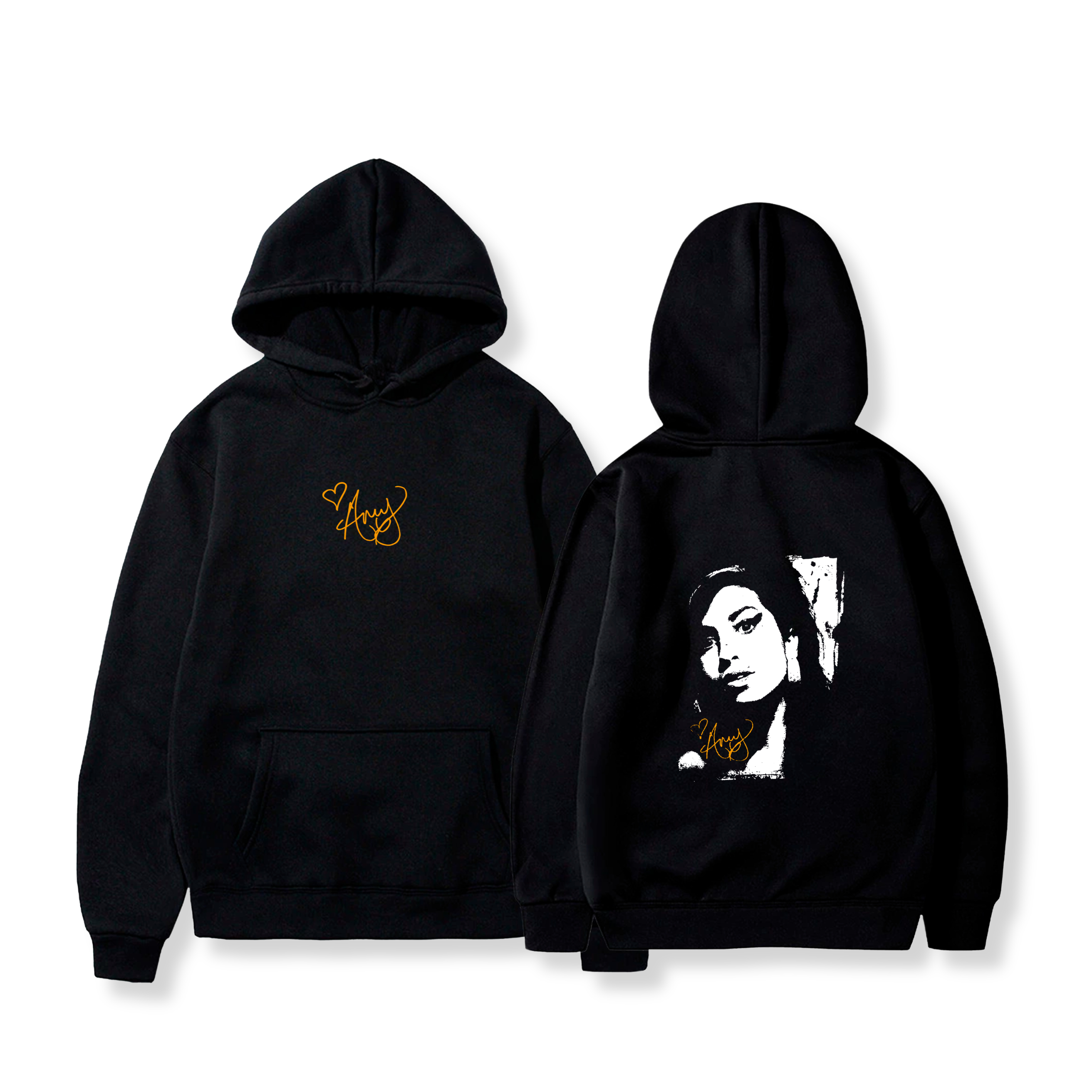 Hoodie Black & White Diva Portrait 8 - Amy Winehouse