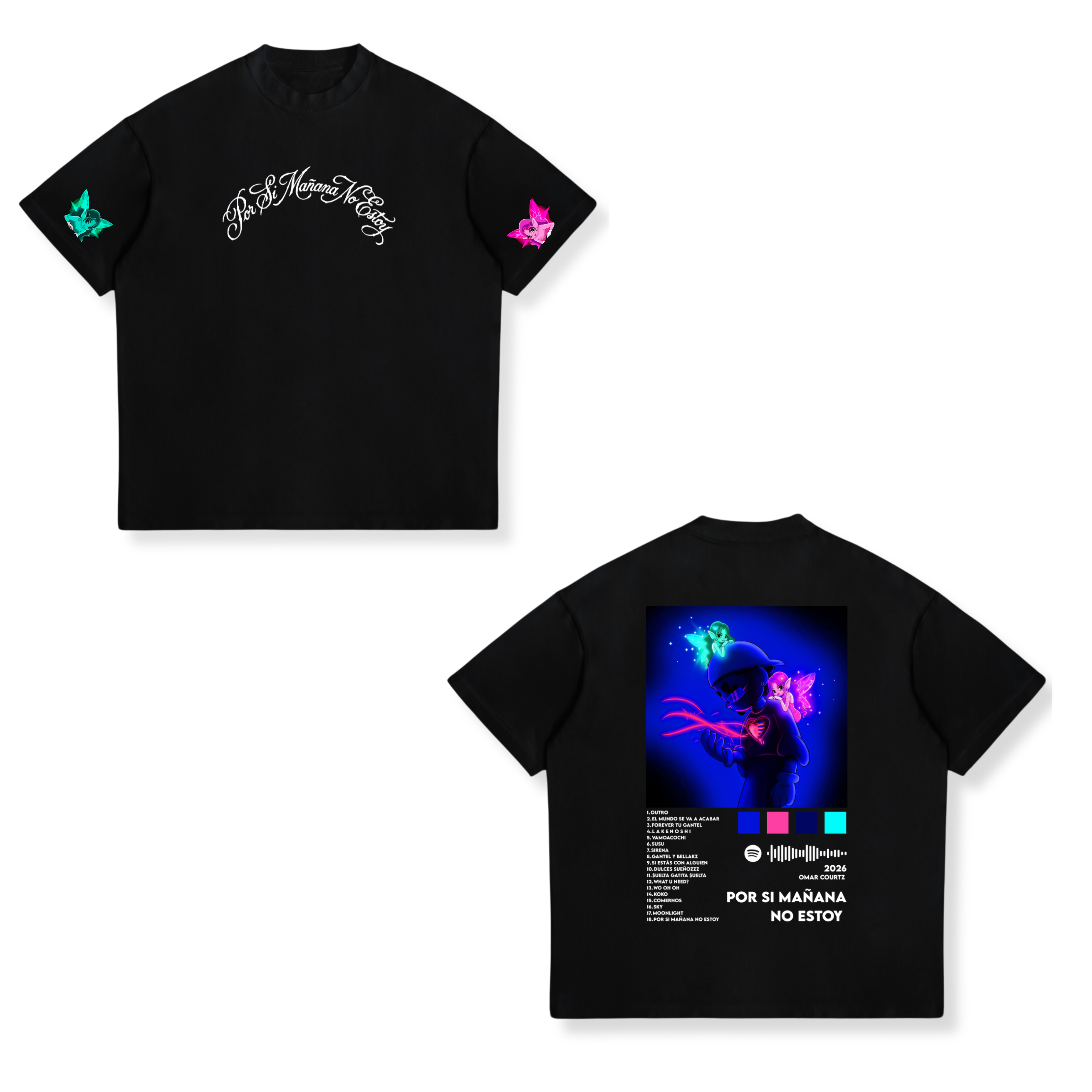 Camisa Póster de álbum Por si mañana no Estoy 4 - Omar Courtz