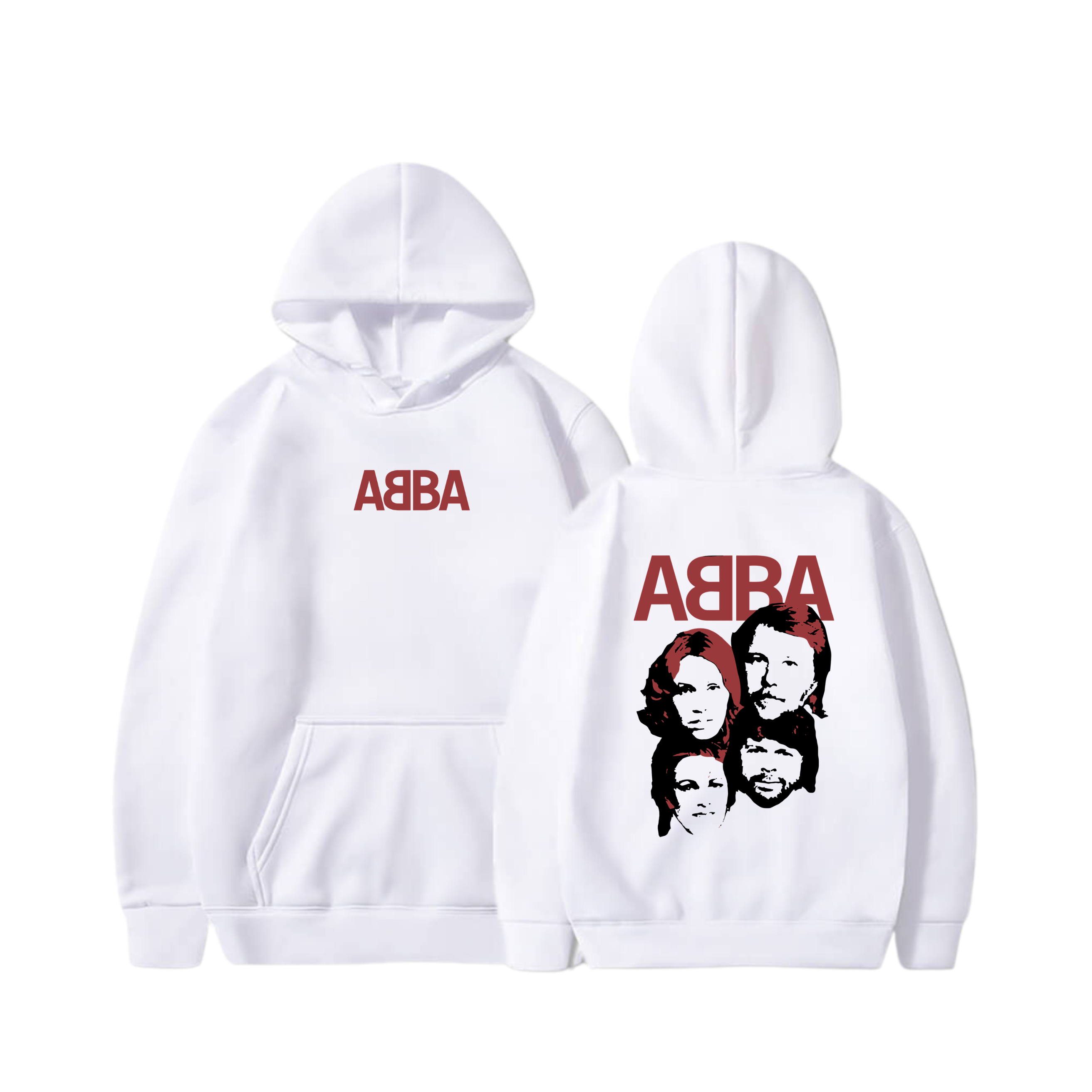 Hoodie Black faces with red 5 - ABBA