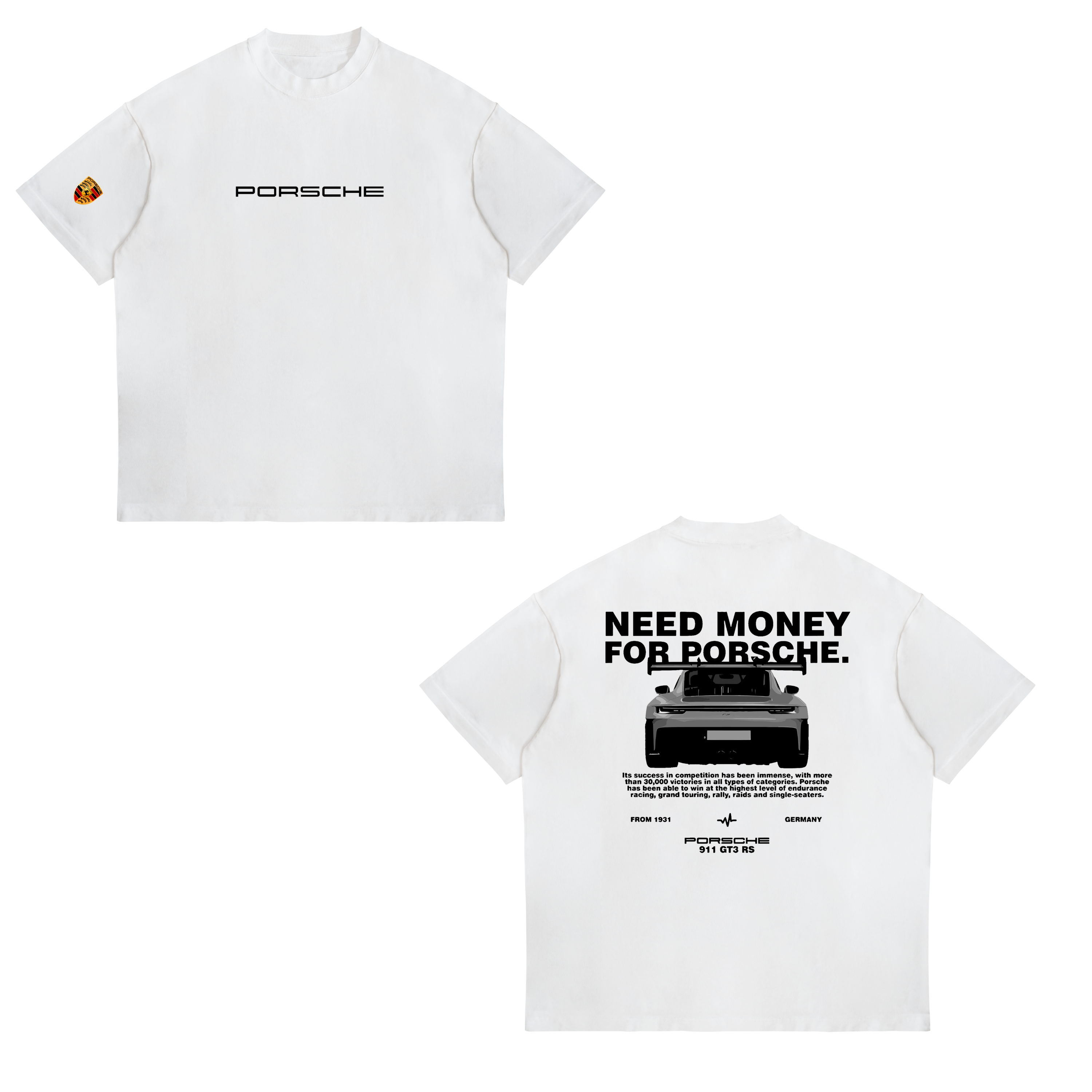 Camisa Need Money For Porsche 12 - Porsche