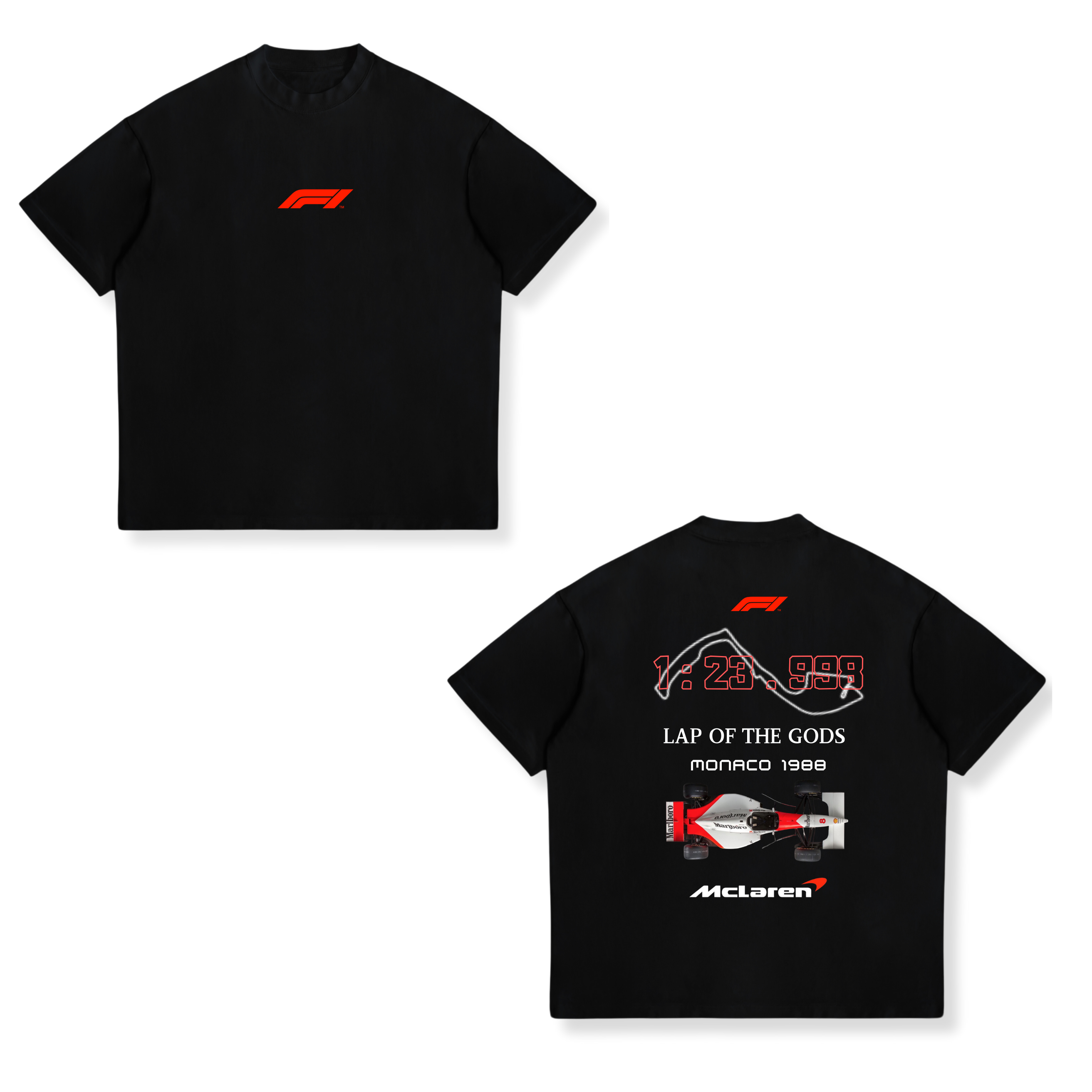 CAMISA AYRTON SENNA RETRO MONOPLAZA EDICION LAP OF THE GODS  X MCLAREN F1 TEAM