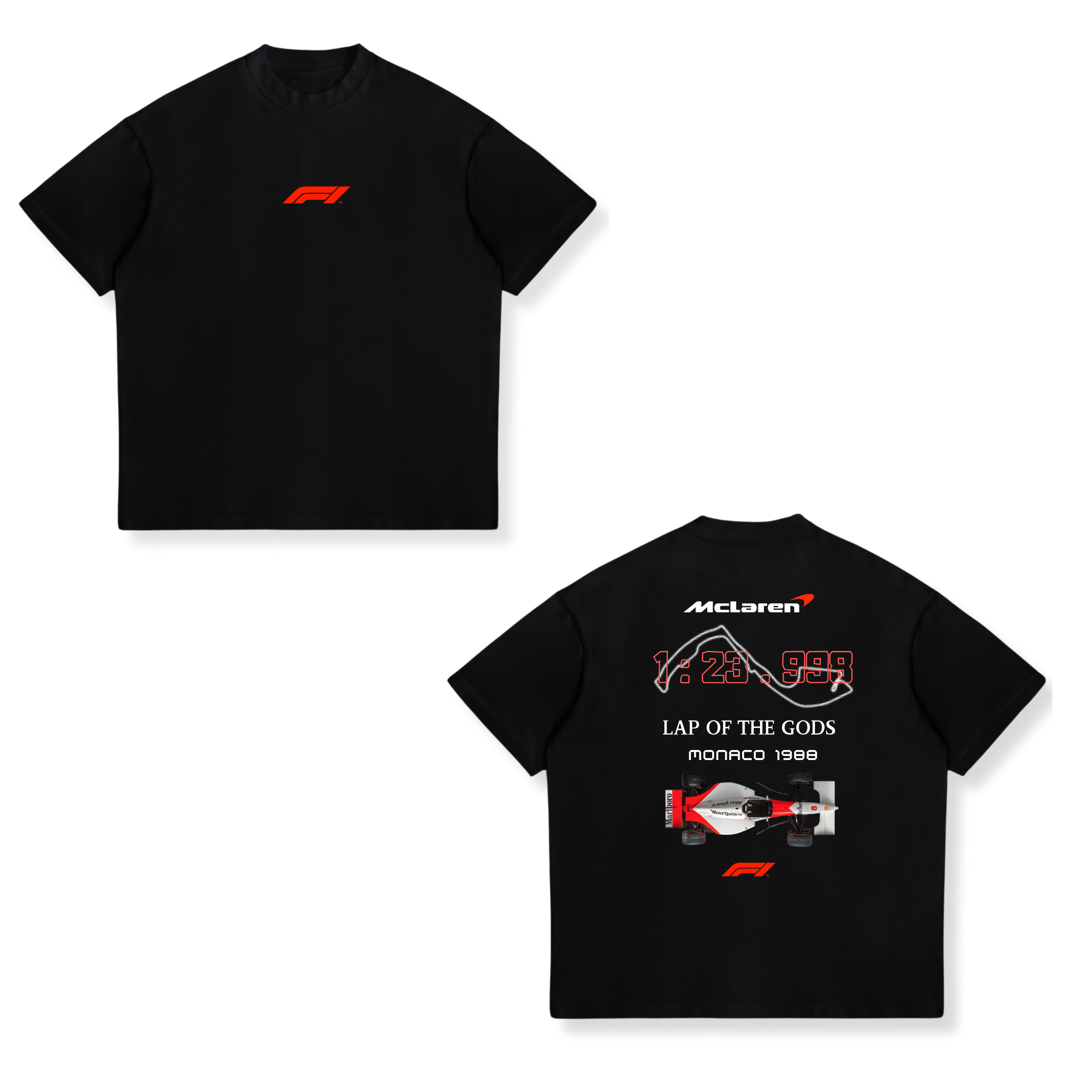 CAMISA AYRTON SENNA RETRO MONOPLAZA EDICION LAP OF THE GODS X MCLAREN F1 TEAM