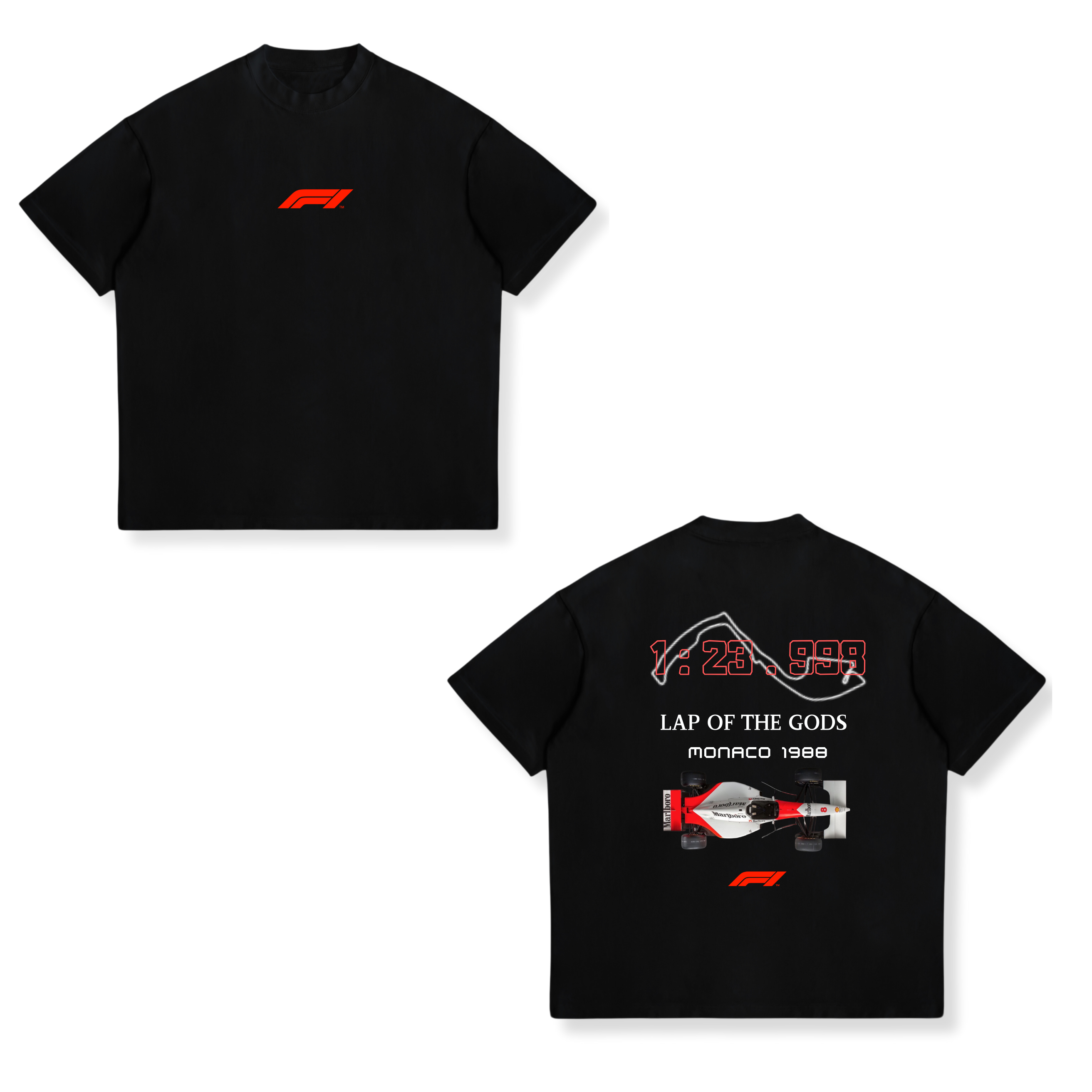 CAMISA AYRTON SENNA RETRO MONOPLAZA EDICION LAP OF THE GODS X MCLAREN F1 TEAM