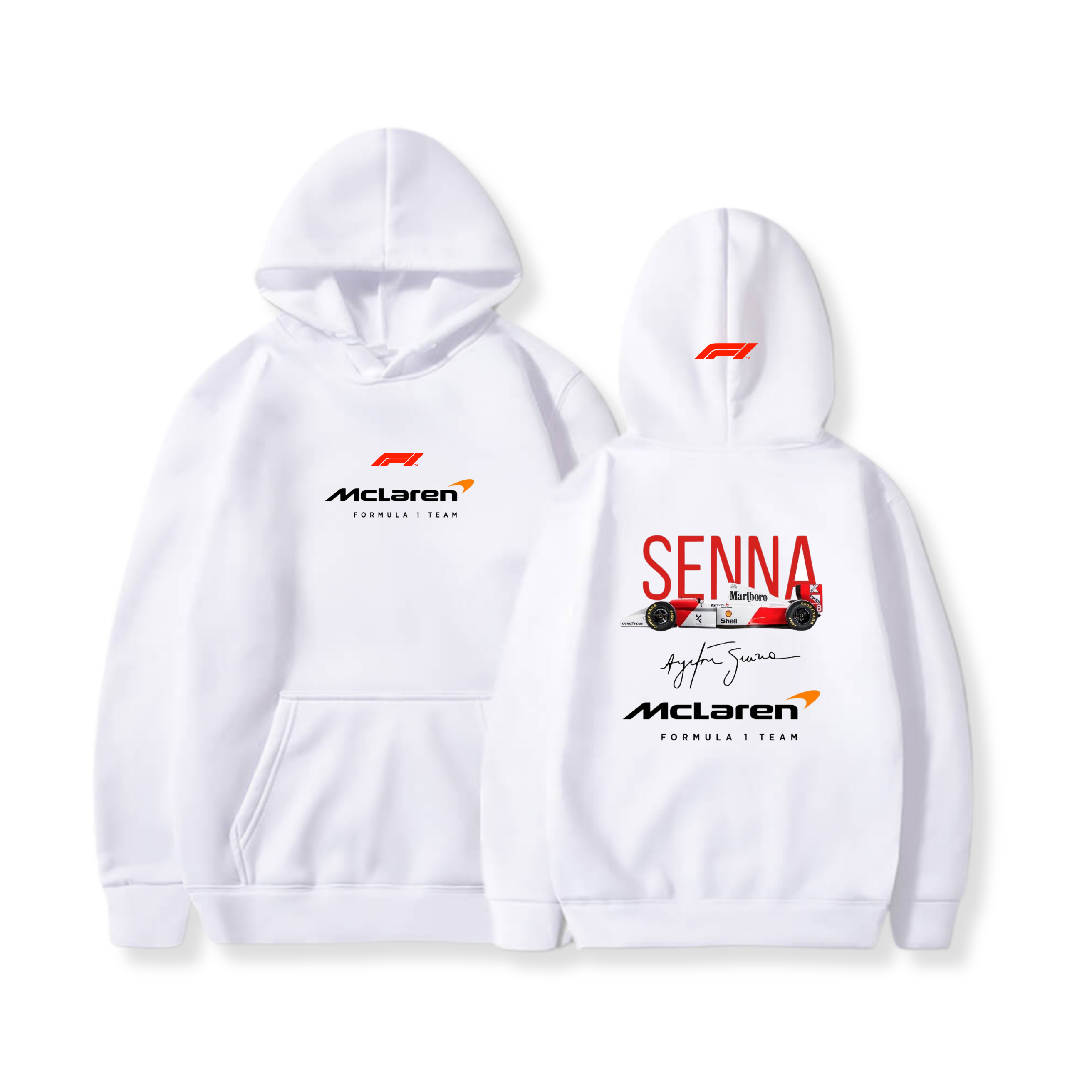 HOODIE AYRTON SENNA RETRO X MCLAREN F1 TEAM 2024