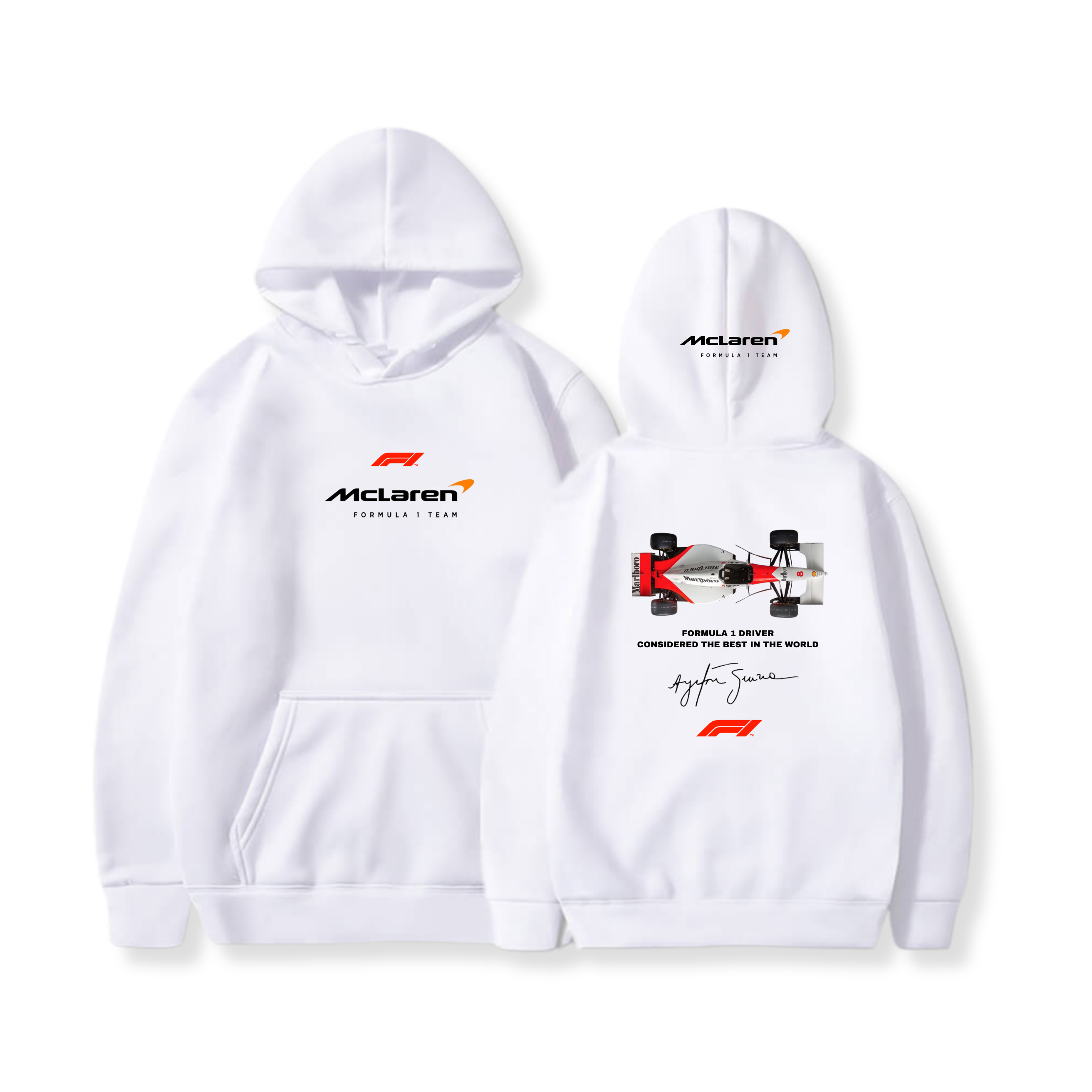 HOODIE AYRTON SENNA RETRO MONOPLAZA X MCLAREN F1 TEAM