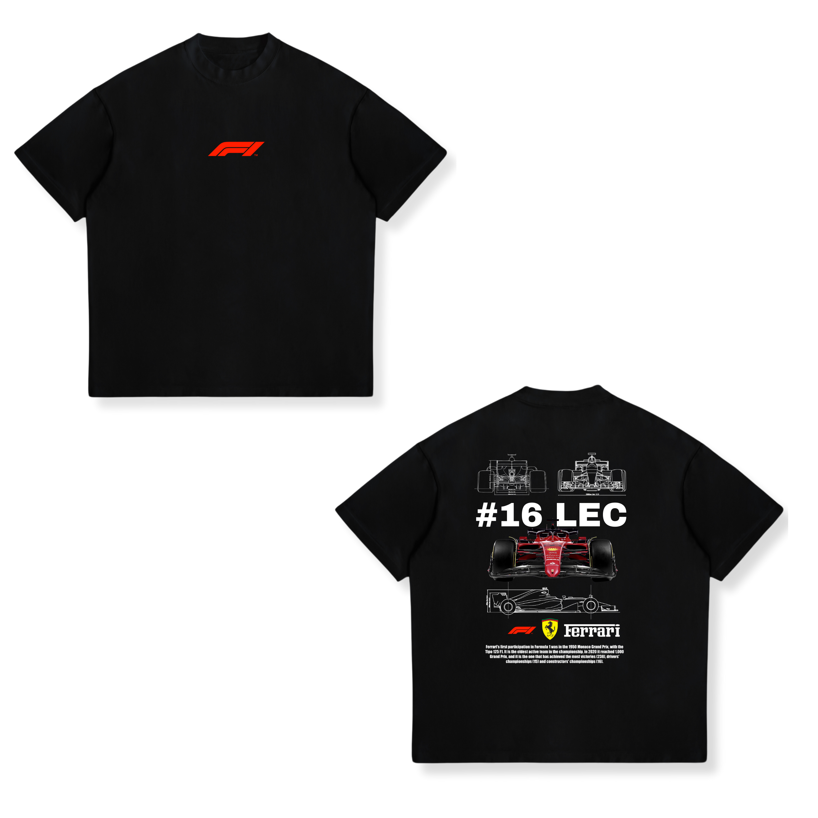 CAMISA CHARLES LECLERC MONOPLAZA X SCUDERIA FERRARI F1 TEAM 2024