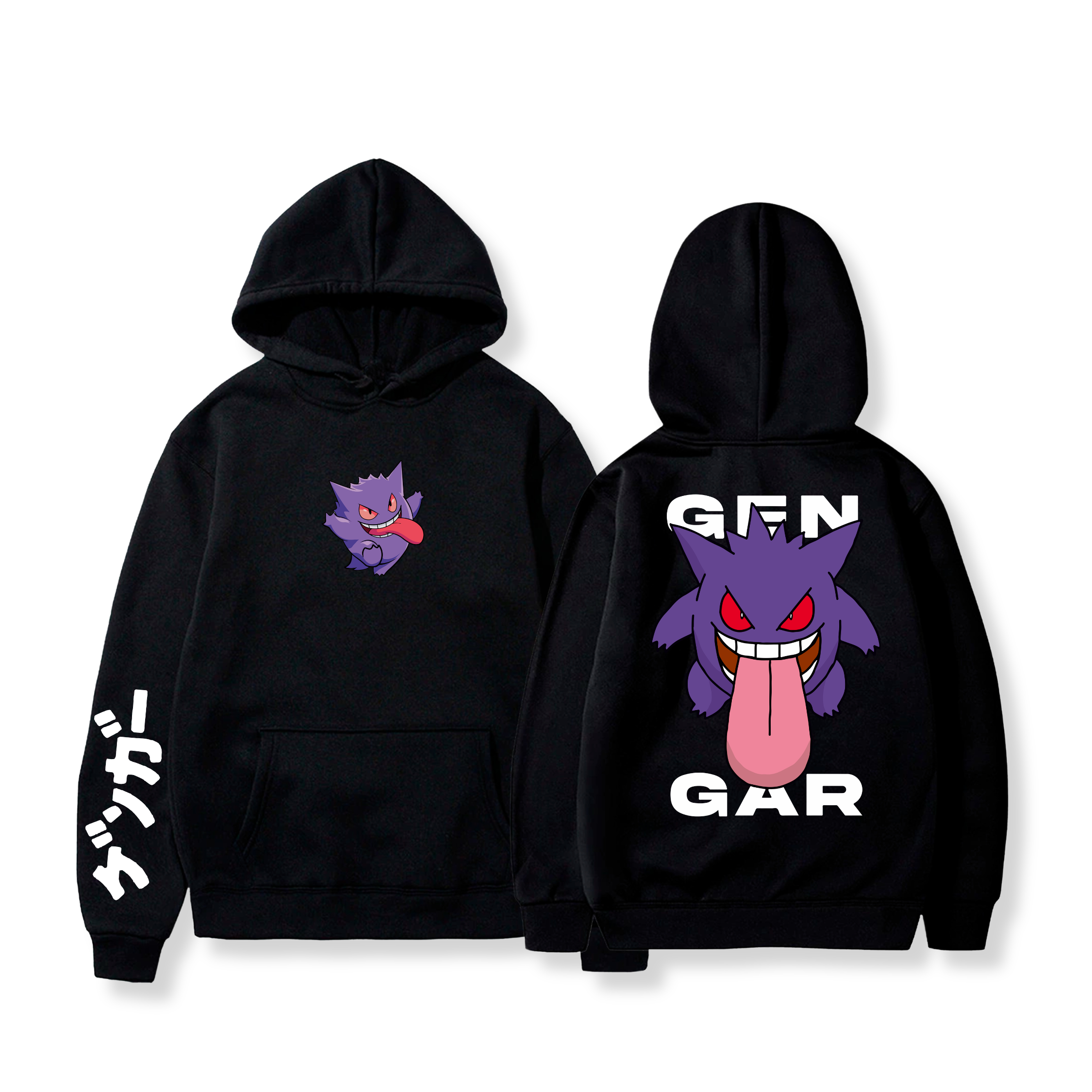 Hoodie Gengar face 1 - Pókemon
