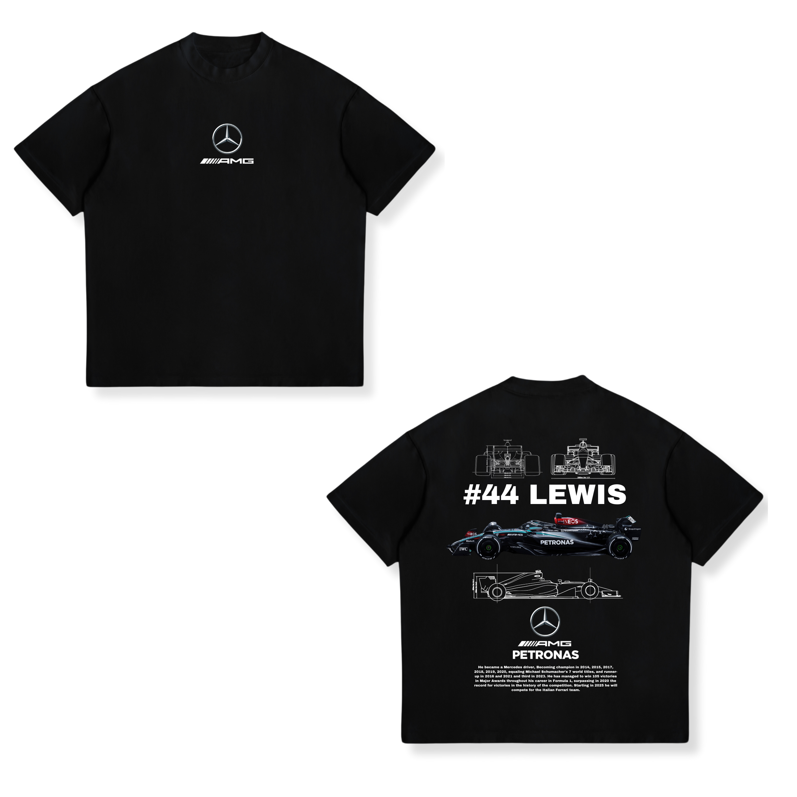 CAMISA  LEWIS HAMILTON MONOPLAZA X MERCEDES AMG PETRONAS F1 TEAM 2024