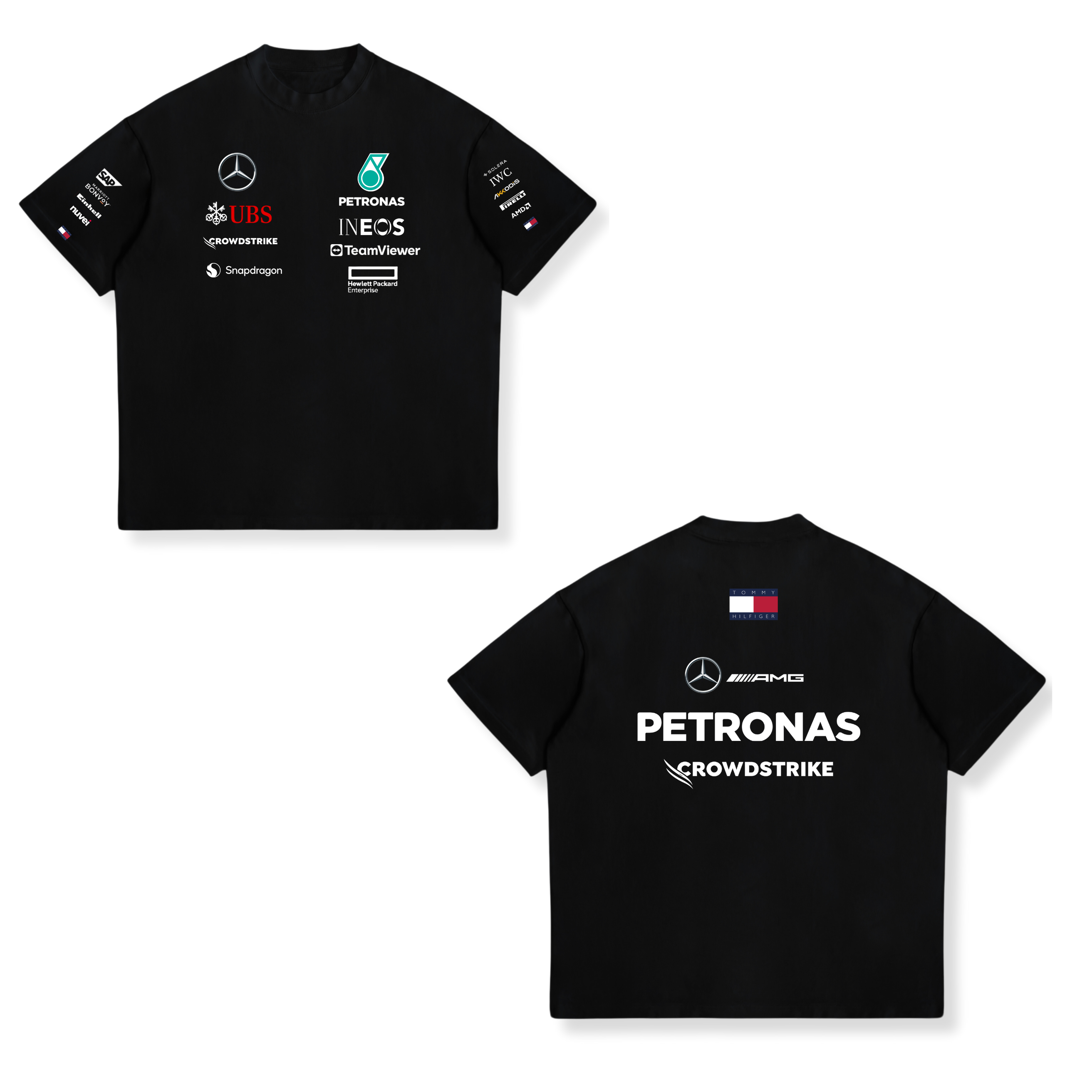 CAMISA MERCEDES AMG PETRONAS F1 TEAM 2024 VERSION AFICIONADO