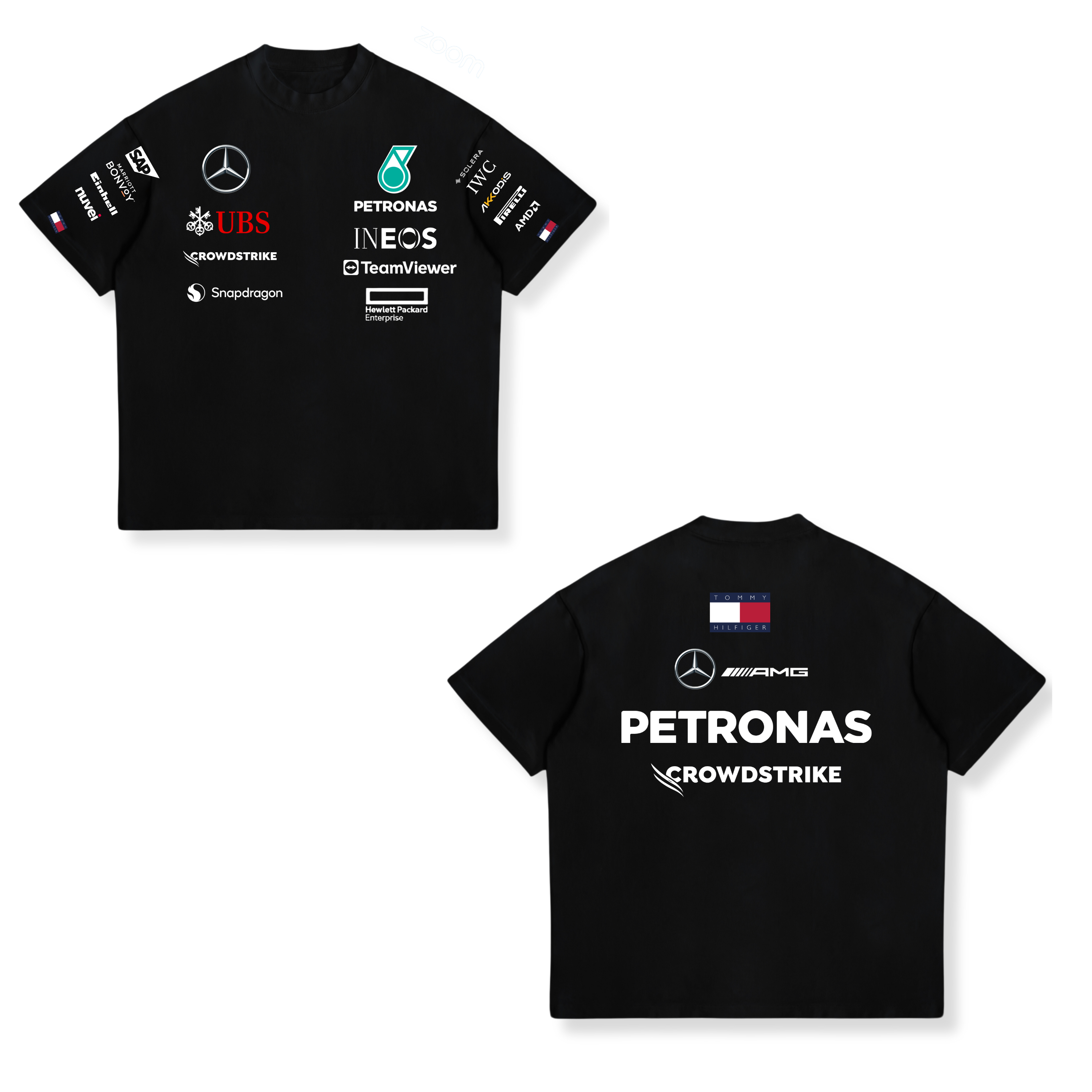 CAMISA MERCEDES AMG PETRONAS F1 TEAM 2024 VERSION AFICIONADO